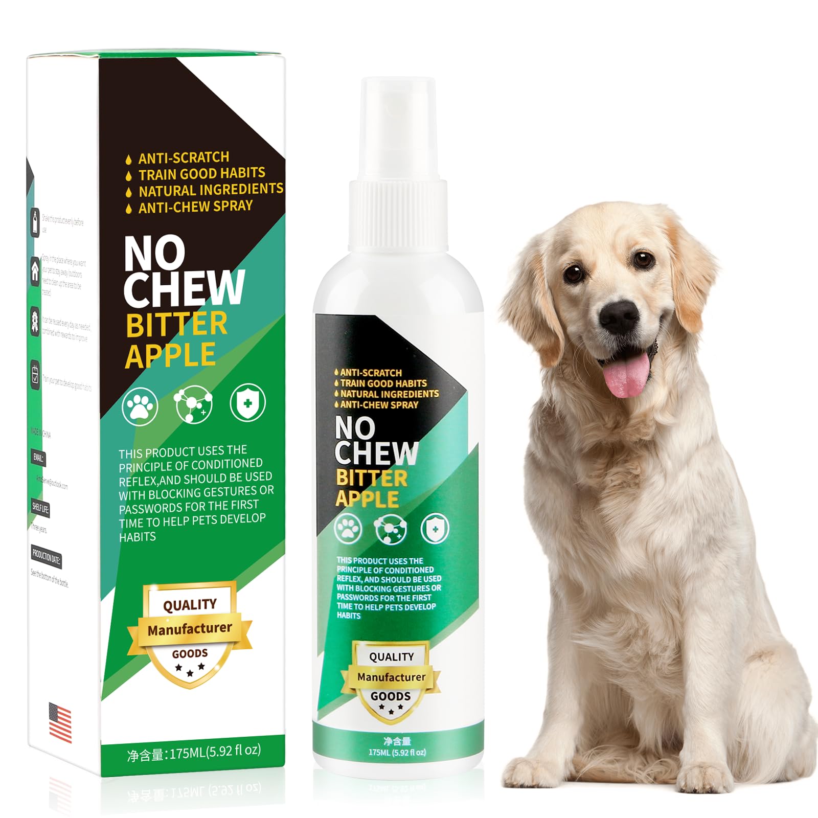 Herm Sprenger Black Stainless Steel Chain Collar With Long Links - 3 Mm X 23 Inches