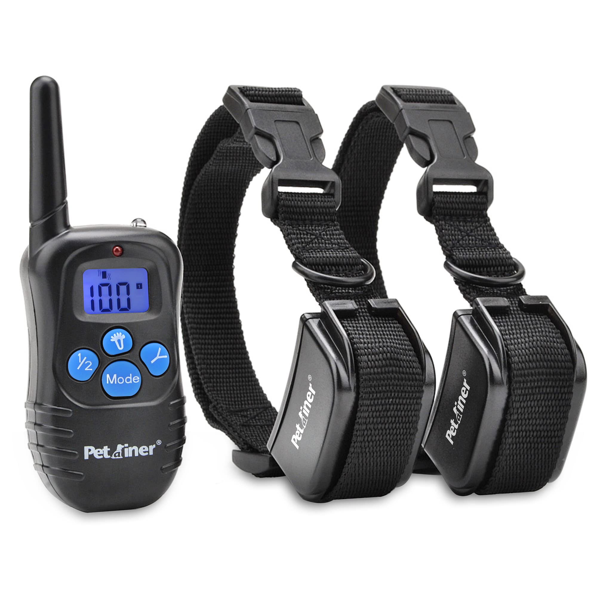 Petrainer Pet998Drb2 Dog Training Collar With Remote For 2 Dogs, Rechargeable Waterproof Dog Remote Collar With Beep, Vibration 