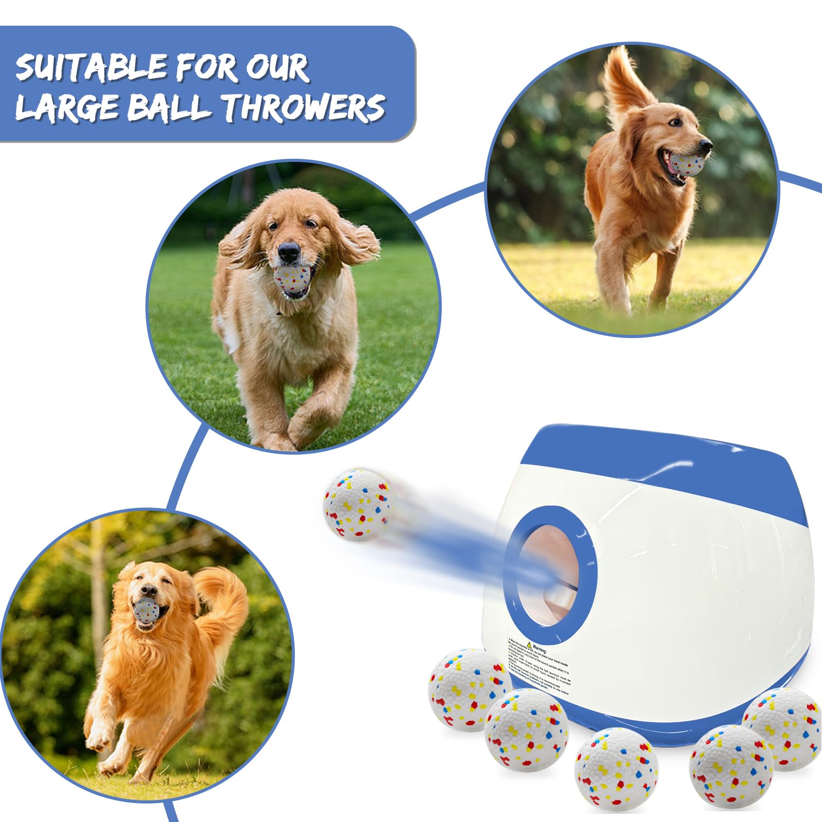 4-Pack Dog Balls Tennis Ball Toys Dog Toys For Aggressive Chewers Durable Teething Chew Toys Water Toy Fetch Balls For Large Med