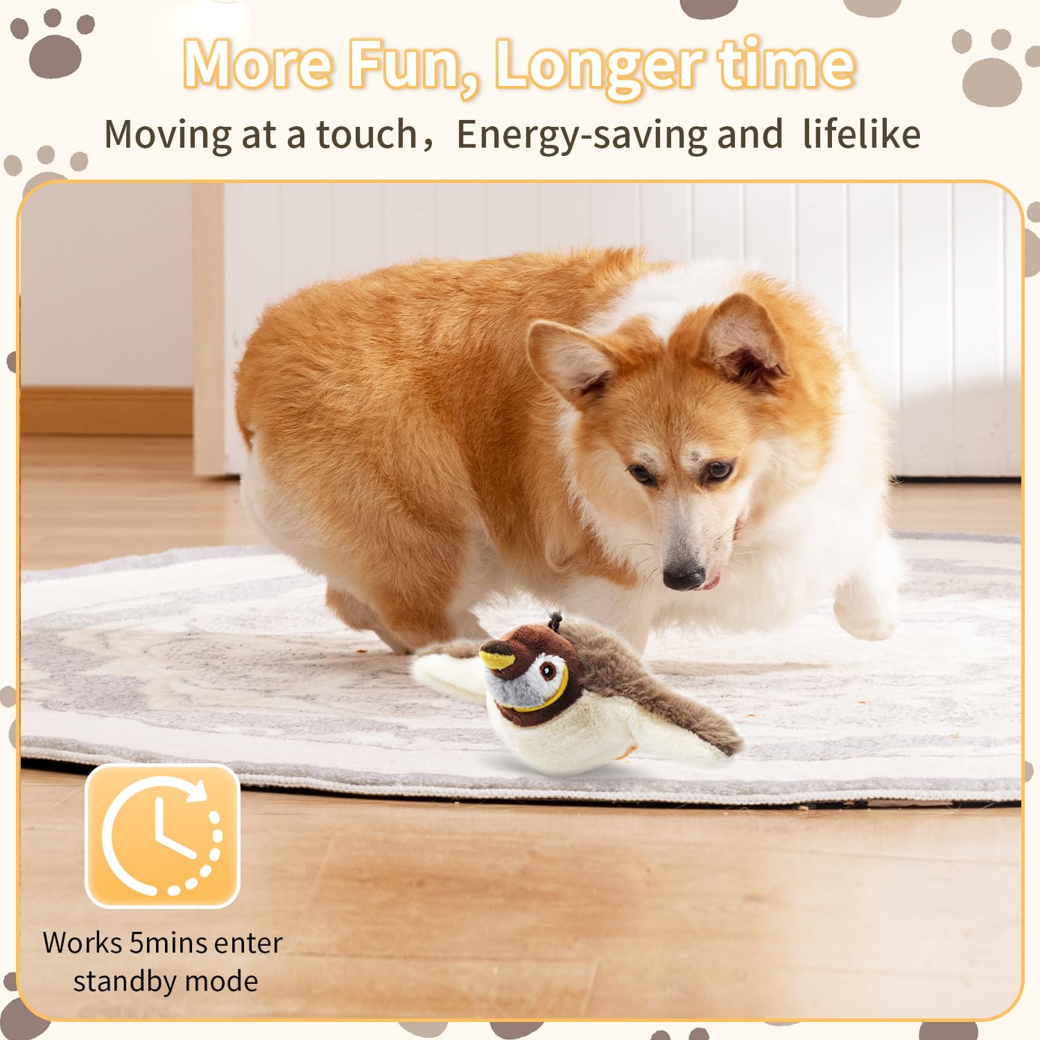 Interactive Chirping Bird Cat Toys, With Flapping Wings, 2025 New Flying Bird Cats Toy, Upgrade Flapping Bird Interactive Flying