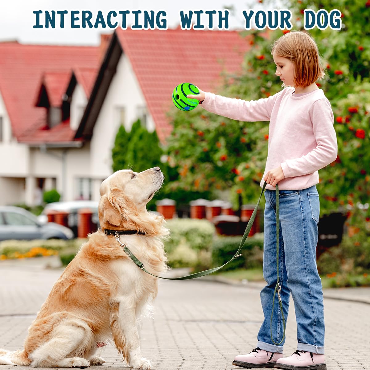 Hyq Interactive Squeaky Dog Ball - 2.75 Inch Toy For Small, Medium, Large Dogs And Puppies To Keep Them Busy