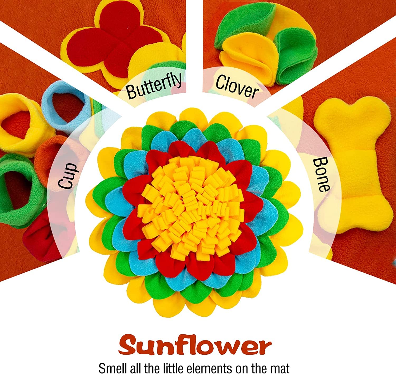 Tesitehi Snuffle Mat For Dogs, 25''X 25'' Activity Feeding Mat For Small And Medium Pets, Interactive Feed Game For Boredom, Slo