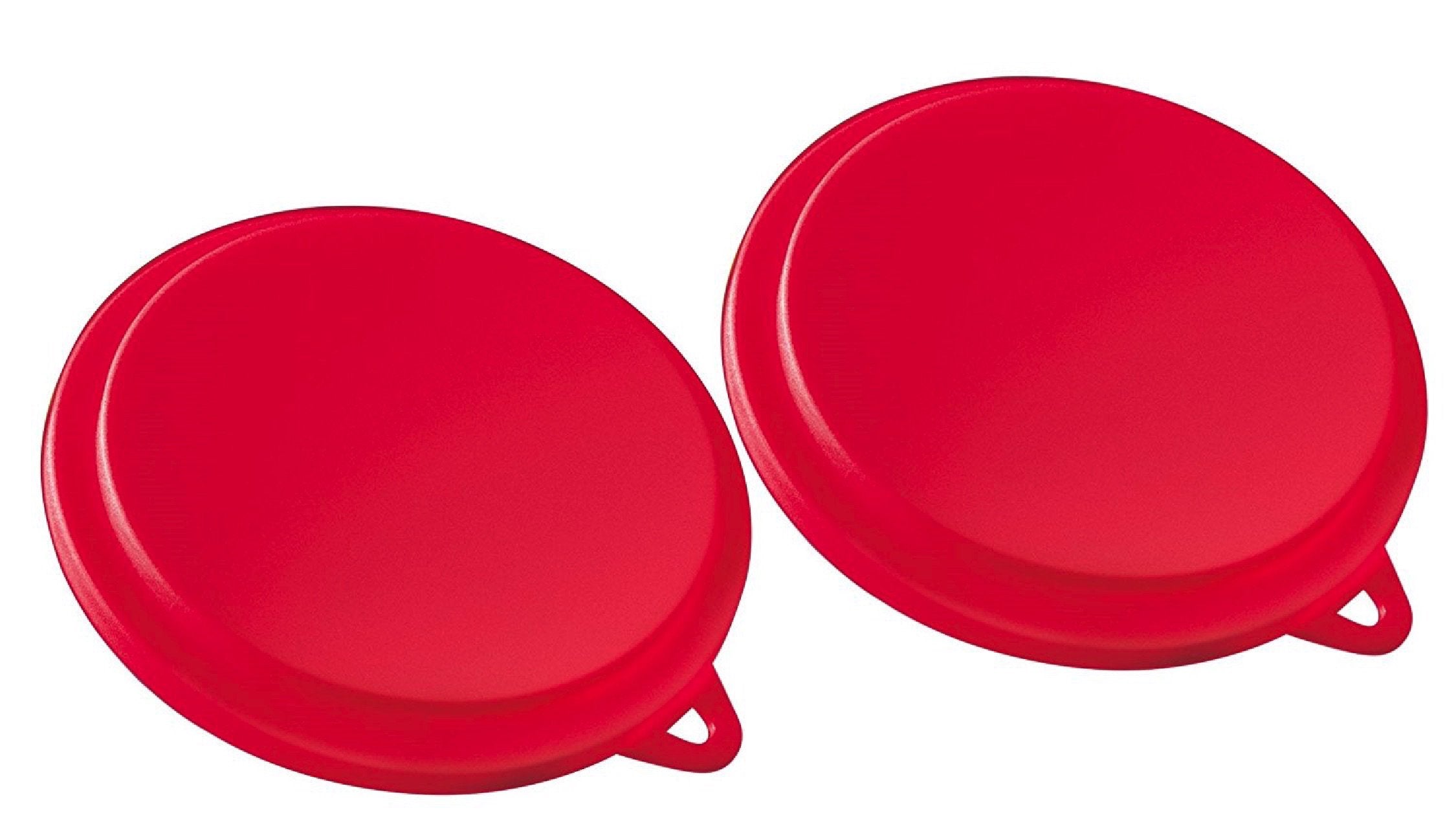 Fox Run Pet Food Can Covers, Red, 3.5 x 3.75 x 0.5 inches