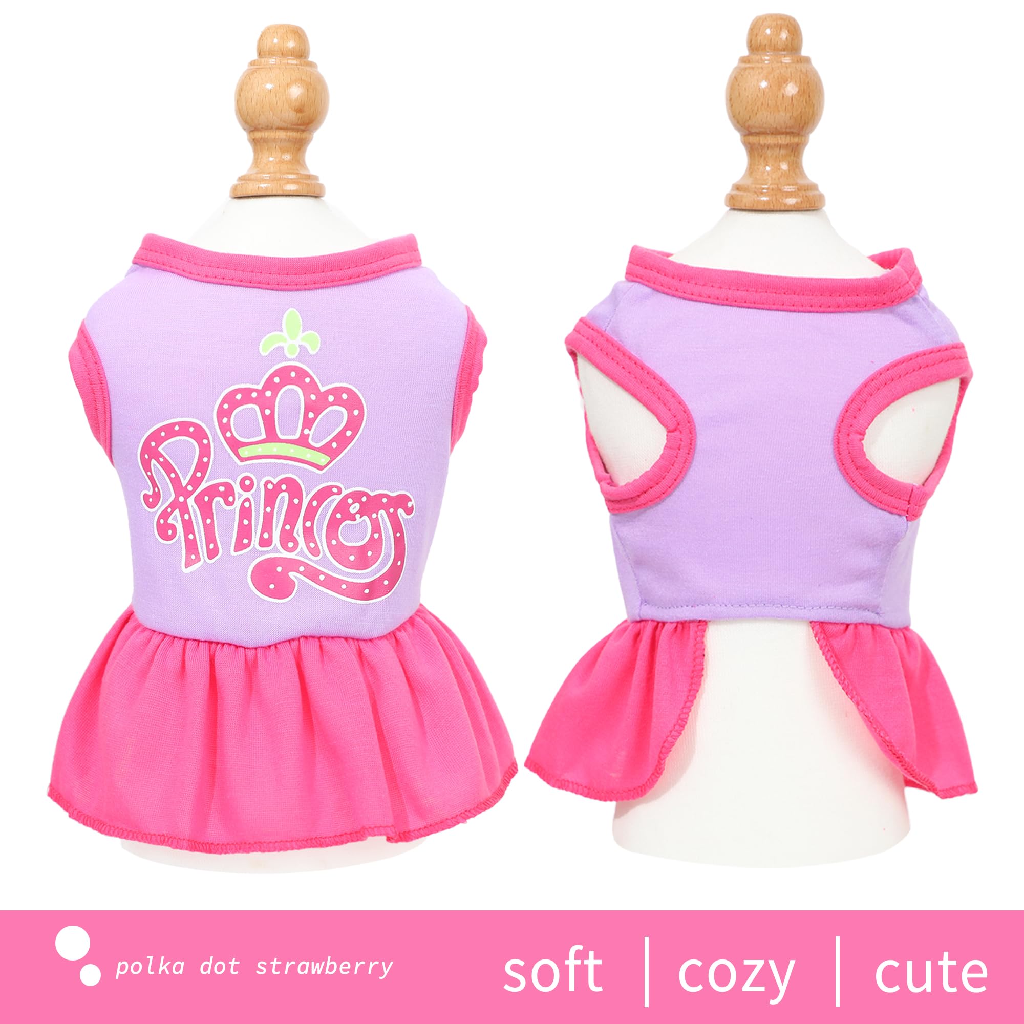 2 Pack Dog Dresses Summer Puppy Dress Shirts Sundress Cute Dog Clothes For Small Dogs Girl Female Pet Cat Clothing Accessories F