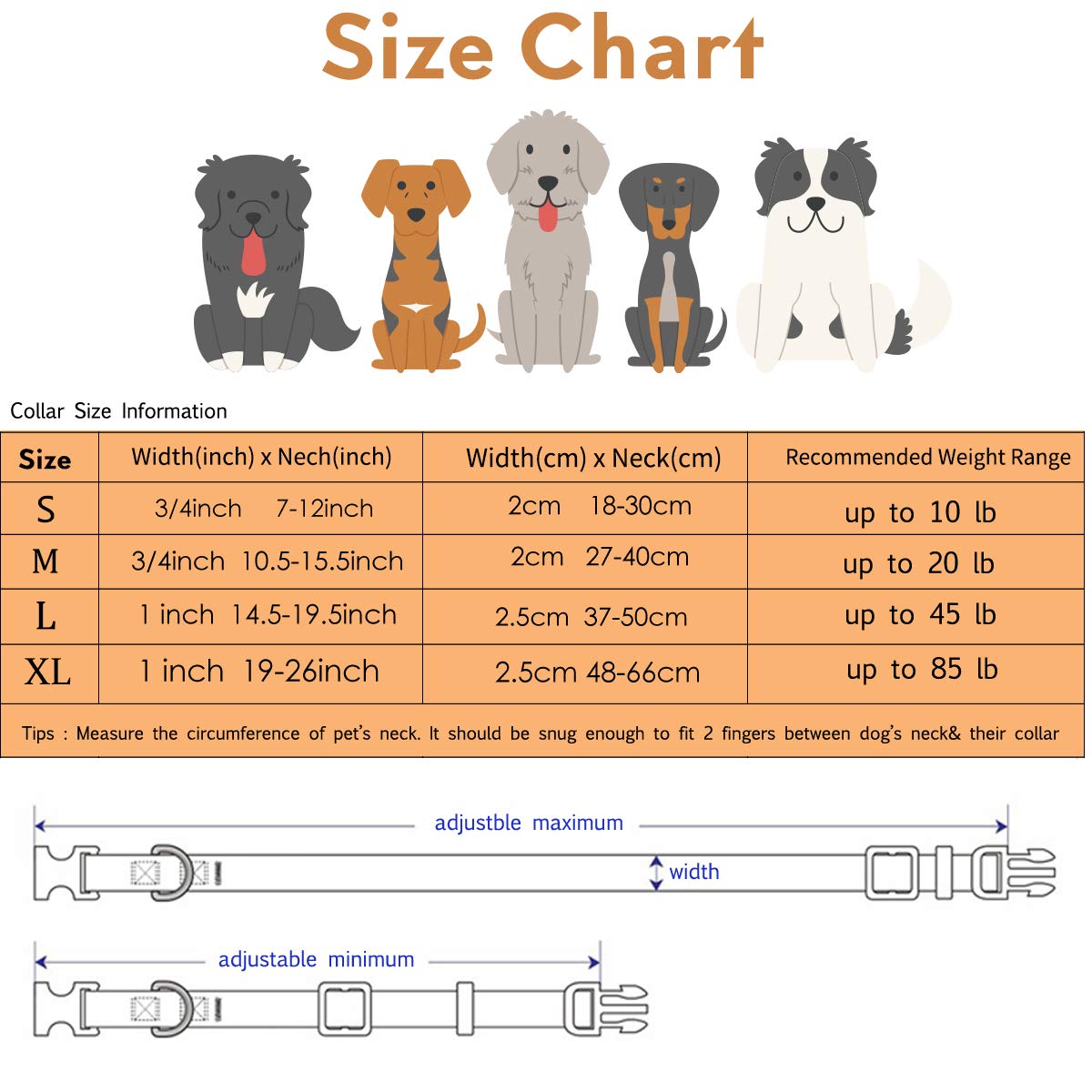 Impoosy2Pcs Dog Halloween Collar With Pet Ghost Leash Set Cat Skull Adjustable Dog Cute Collars For Small Medium Large Pets Dogs Cats (X-Lrge)