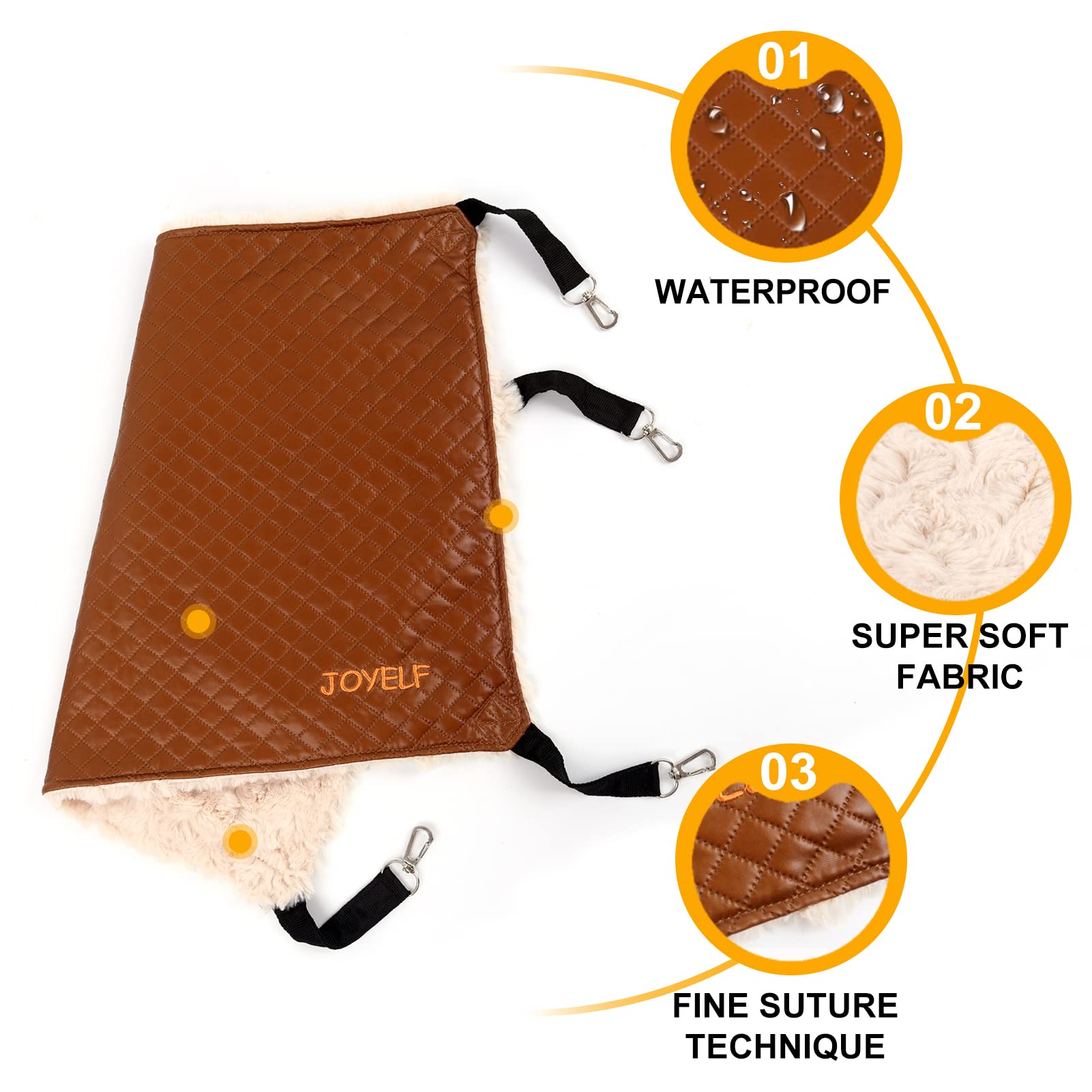 Joyelf Cat Hammock Bed, Medium Reversible Pet Cage Hammock Hanging Soft Pet Bed For Kitten Ferret Puppy Or Small Pet