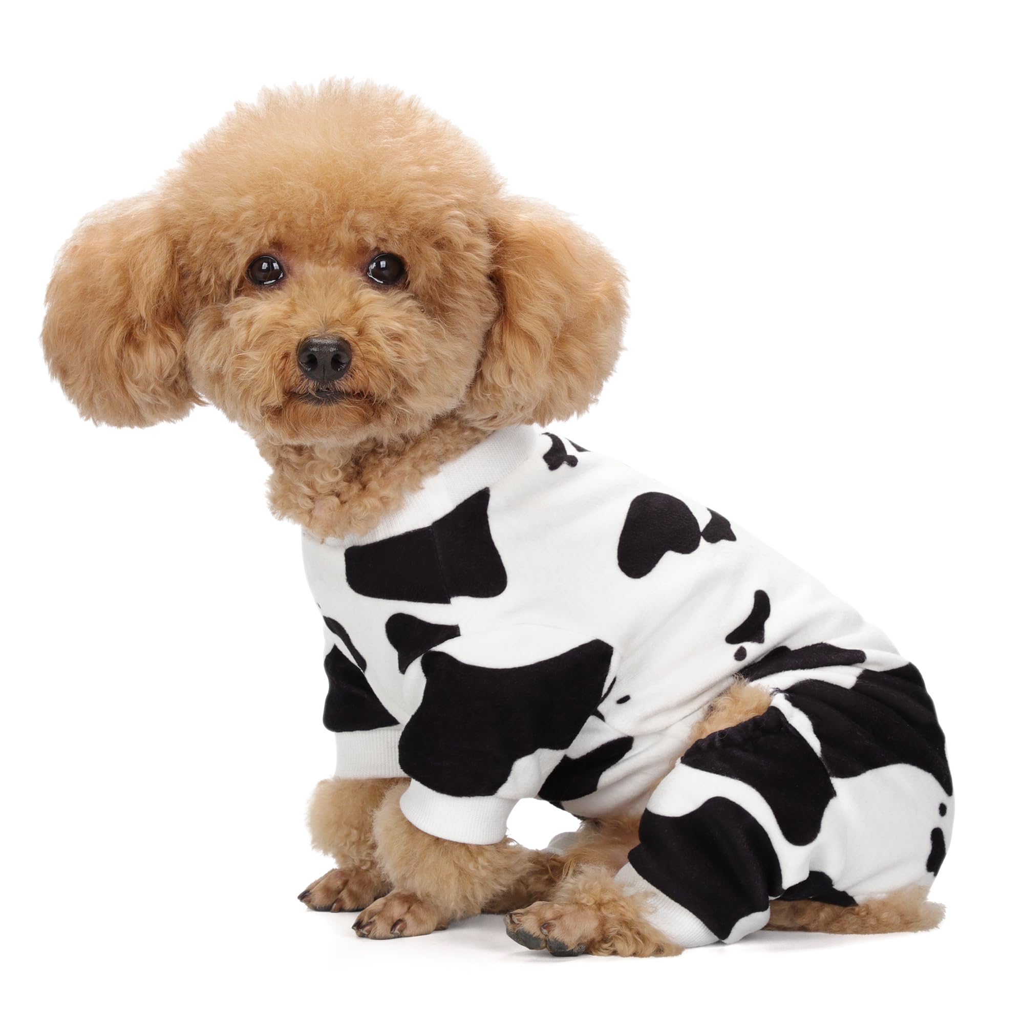 Adorable Cow Print Dog Pajamas - Lightweight, Cozy Four-Legged Outfit For Small To Large Dogs And Cats, Soft And Snuggly Pet Wea