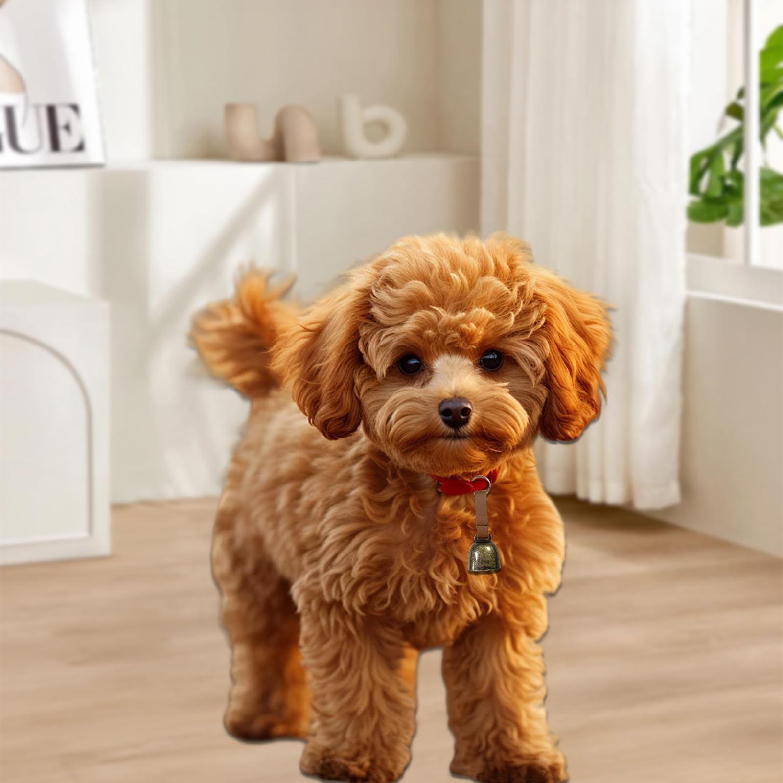 Zgwansui Small Cow Bell For Dog Collar With Leather Strap, Bear Warning Bell, Loud Cowbell, Anti-Lost Grazing Copper Training Be