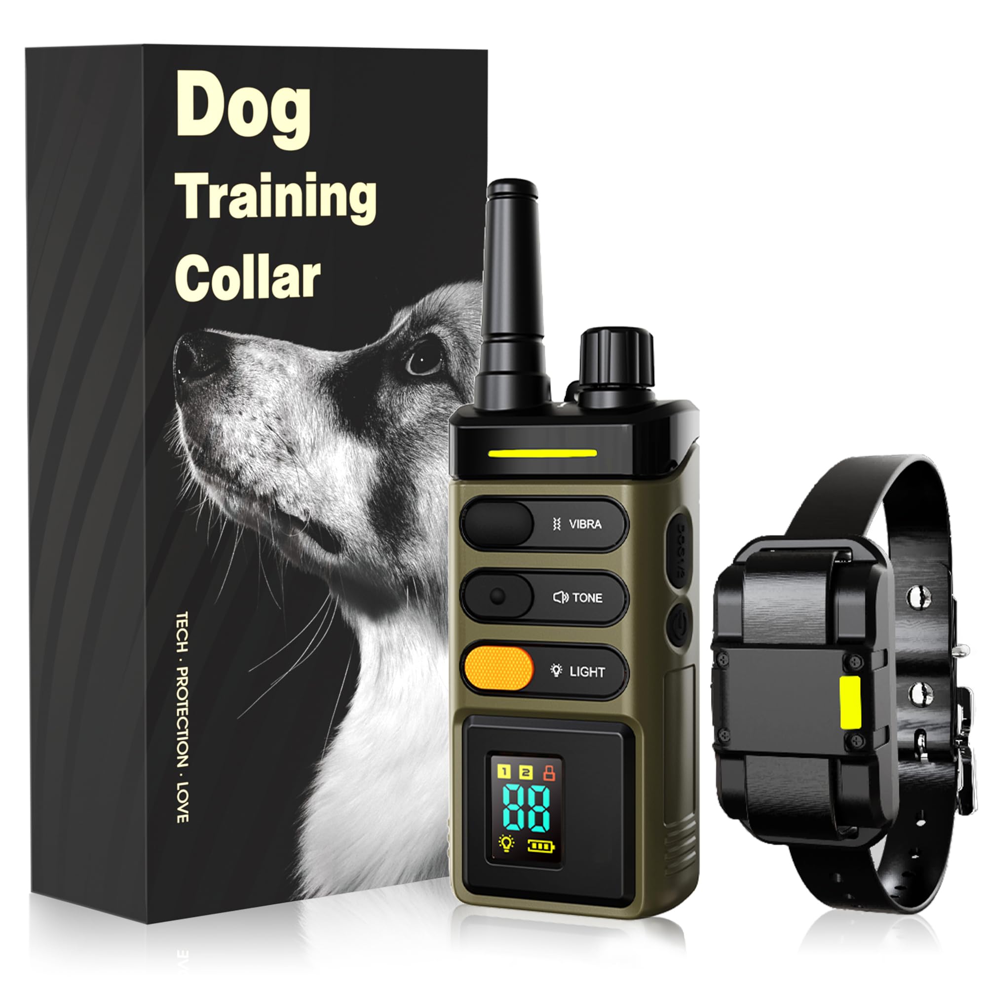 Deyniysty Dog Shock Collar, 5300Ft (1Mile) Range Remote Control Unit And Innovative Dog Training Collar With Ipx7 Waterproofing,