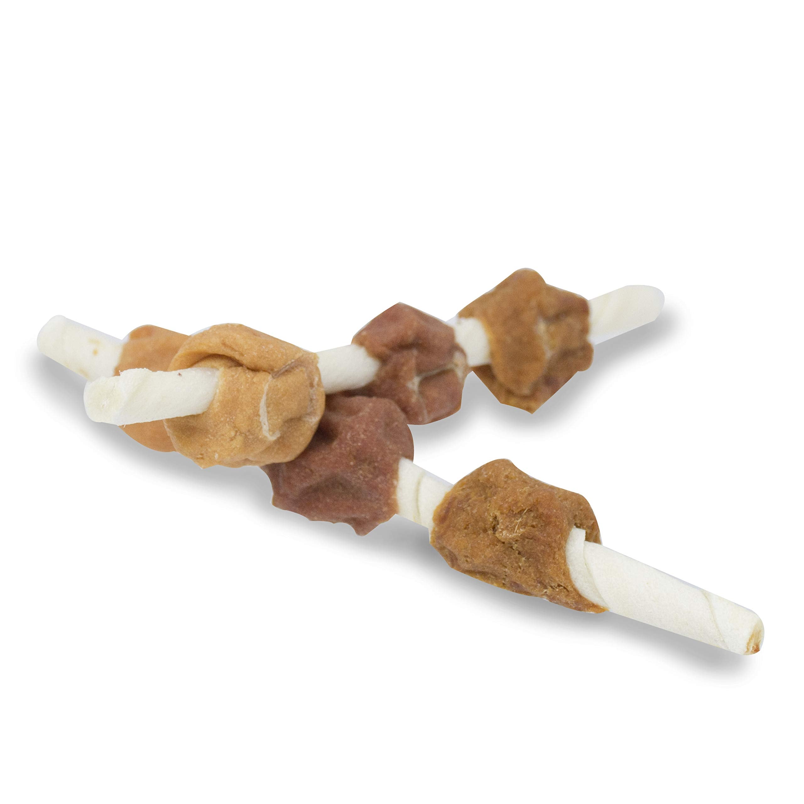 Cadet Gourmet Shish Kabob Dog Chews for Small Dogs, Rawhide Treats with Chicken, Duck and Sweet Potato, Healthy & Natural Beef H