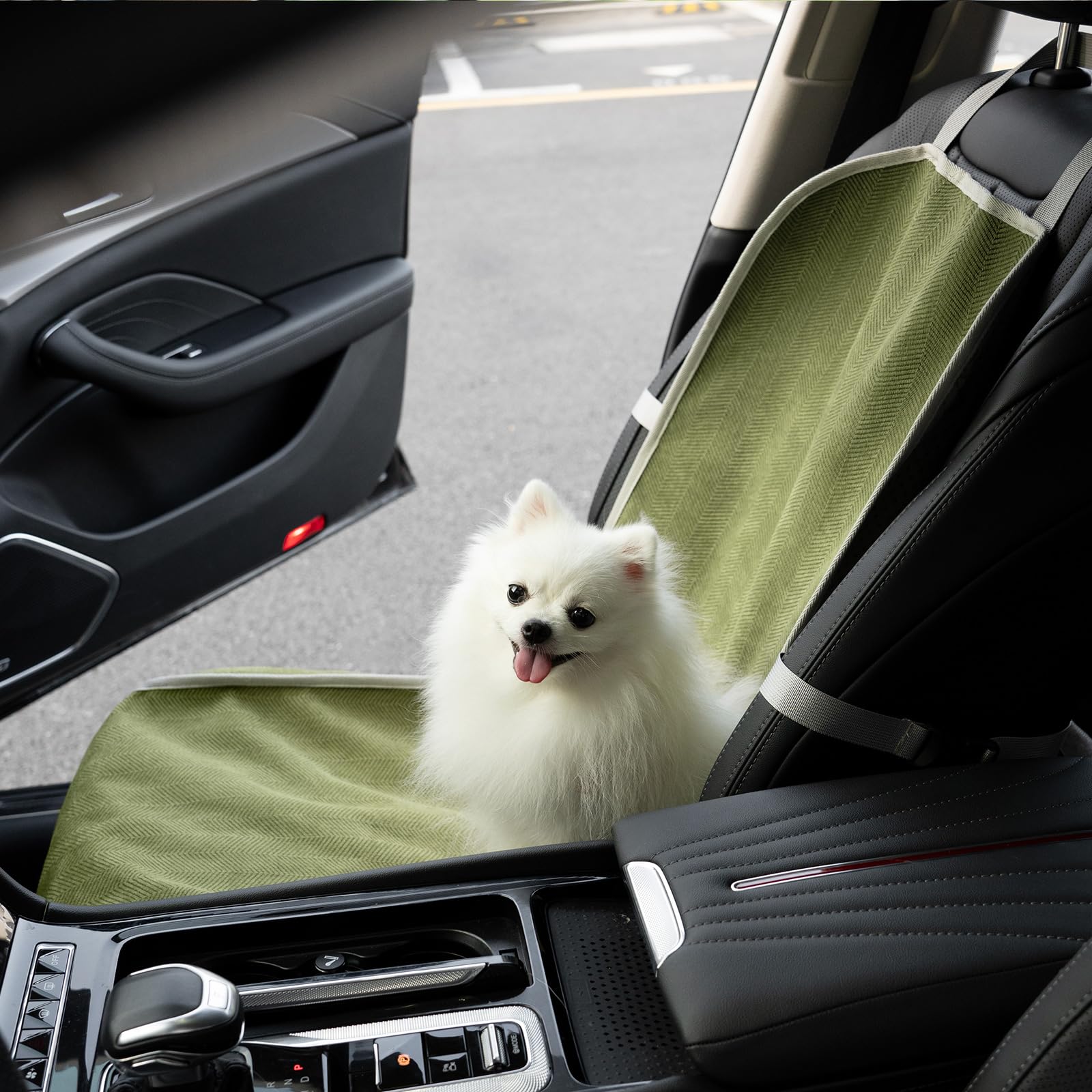 Funnyfuzzy Chenille Dog Car Seat Cover For Pets, Waterproof Car Seat Protector With Nonslip Bottom, Scratchproof Soft Dog Seat C