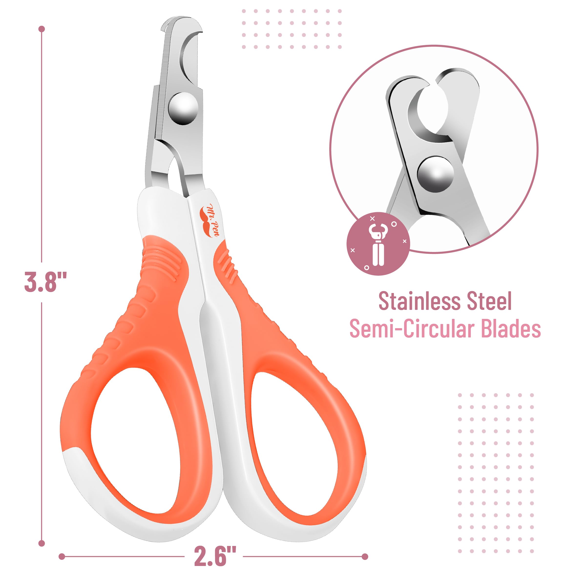 Mr. Pen- Cat Nail Clipper, Orange, Cat Nail Trimmer, Cat Nail Clippers, Cat Claw Clippers, Cat Clippers For Nails, Pet Nail Clippers, Kitten Nail Clipper, Small Dog Nail Clipper, Cat Claw Trimmer