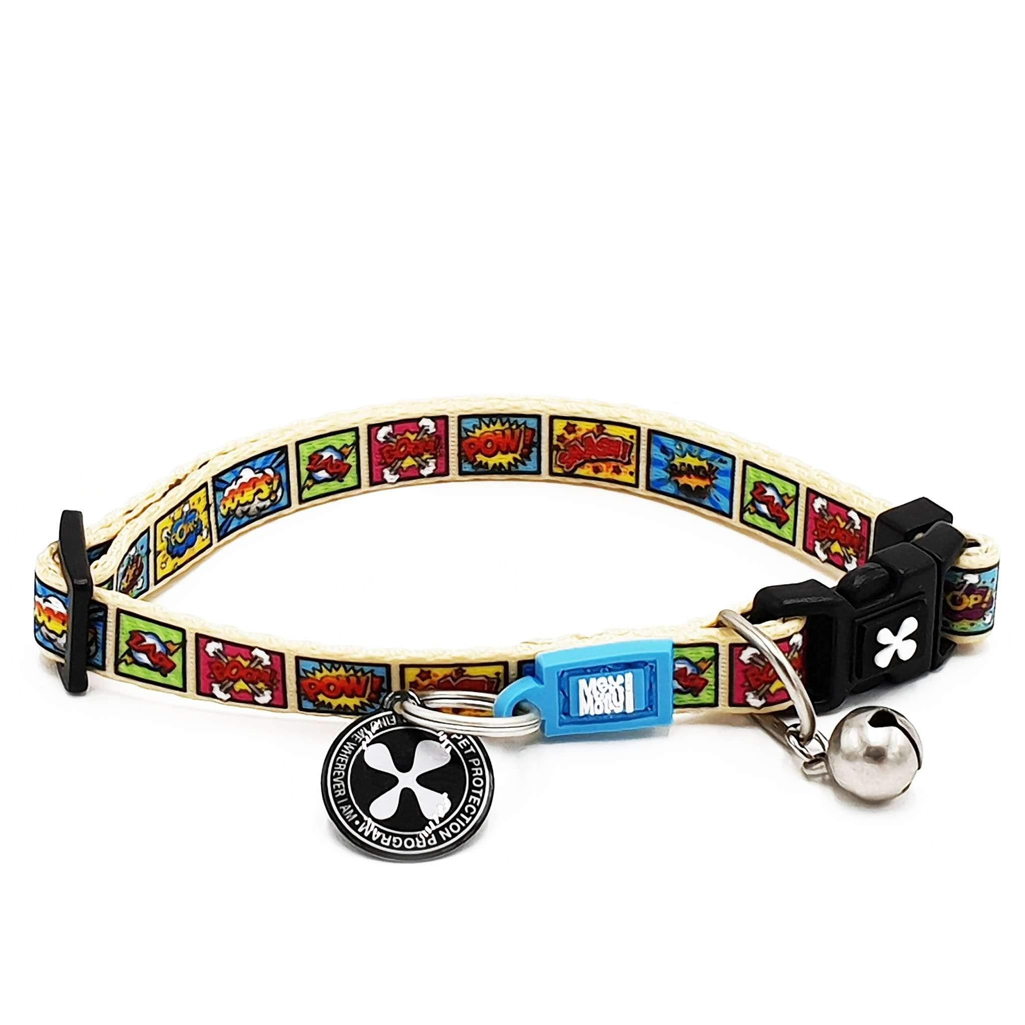 Max & Molly Fun & Whimsy Cat Collar with Jingle Bell, Breakaway Safety Buckle, Adjustable Sizing & Smart ID Personalized Tag for