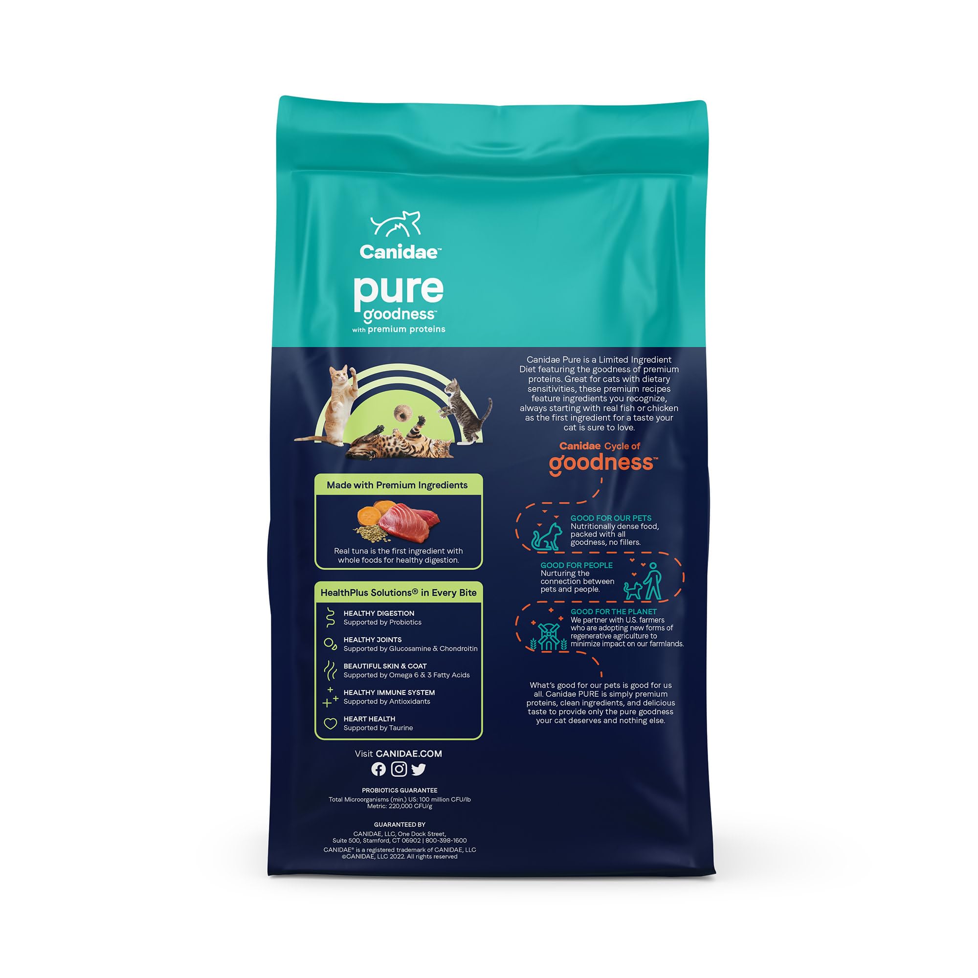 CANIDAE Pure Weight Management Cat Food, Grain Free, Real Tuna, 10 lbs