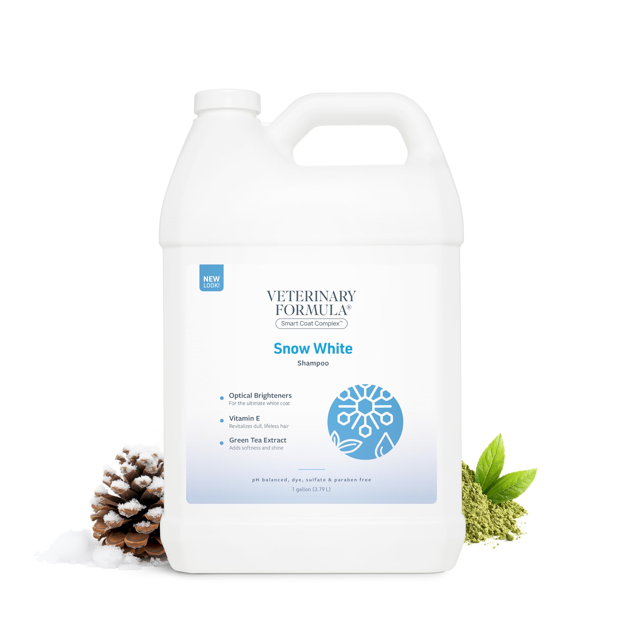 Veterinary Formula Smart Coat Complex Snow White Shampoo For Dogs And Cats, 128 Fl Oz / 1 Gal - Gently Remove Stains & Yellowing