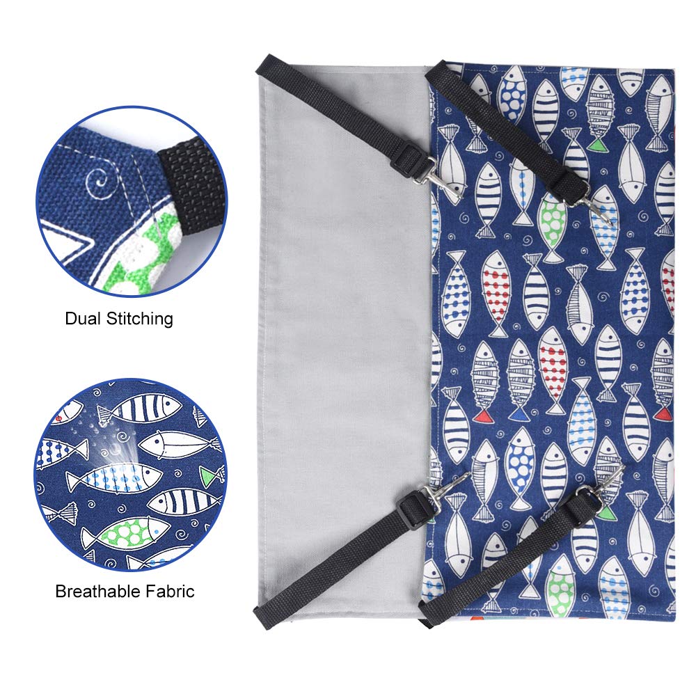 Persuper Cat Hammock Bed For Cage - 22X18 Inch Adjustable Hanging Cat Bed Reversible Cat Hammocks For Indoor Cats, Soft Cat Perch, Sleeping And Resting Sleepy Pad For Kitten Ferret Puppy Or Small Pet