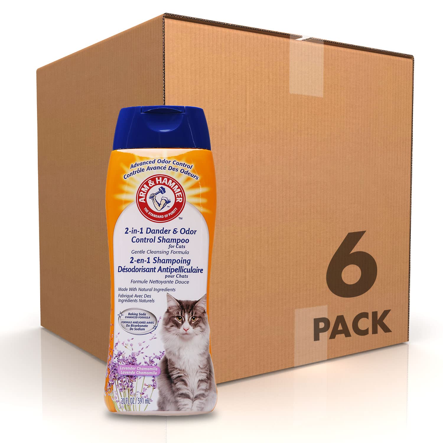 Arm & Hammer 2-In-1 Deodorizing & Dander Reducing Shampoo For Cats Cat Dander And Cat Odor Remover Baking Soda Moisturizes And D