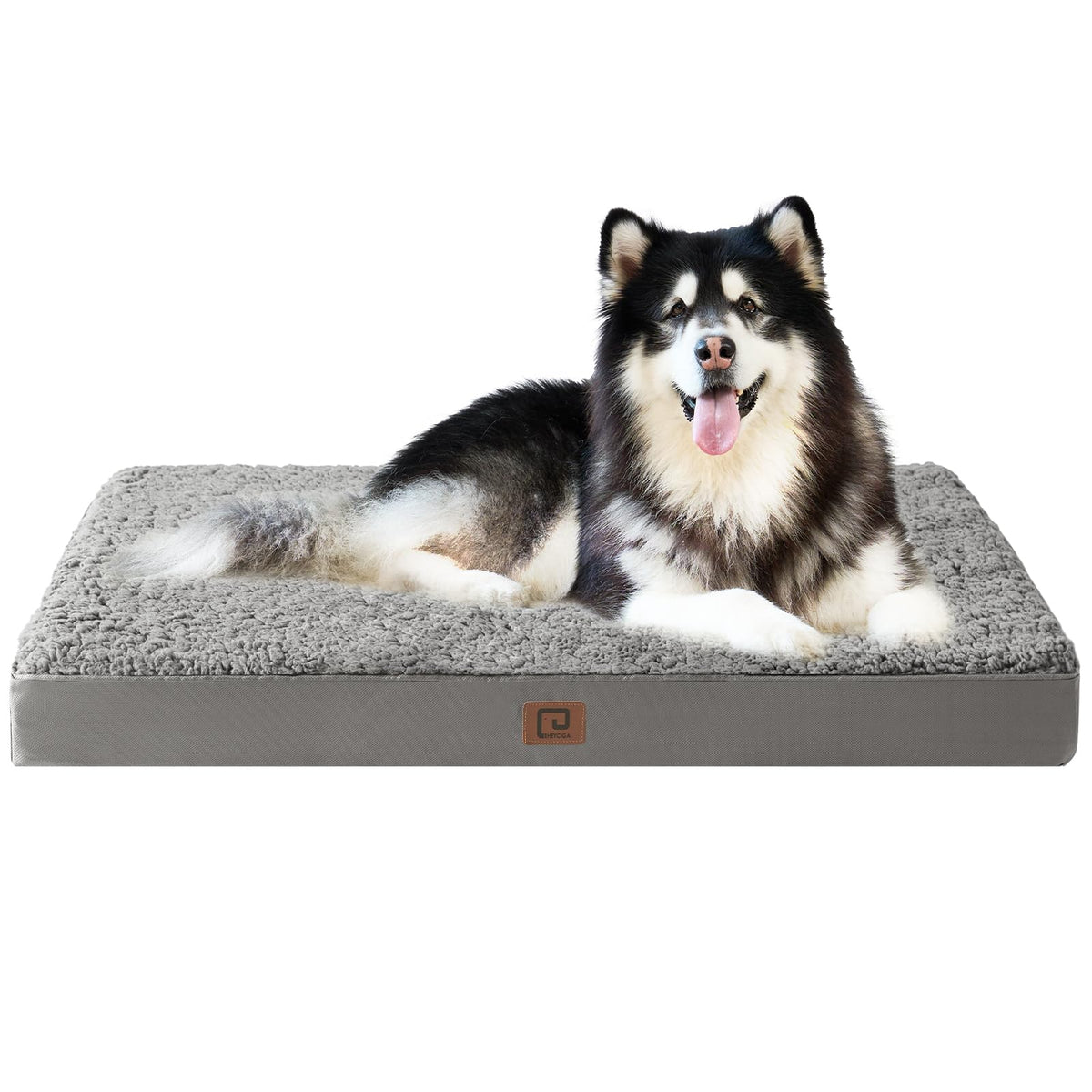 Eheyciga Orthopedic Foam Dog Bed, Xxl, 47'L X 29'W X 3.5'Th, Light Grey