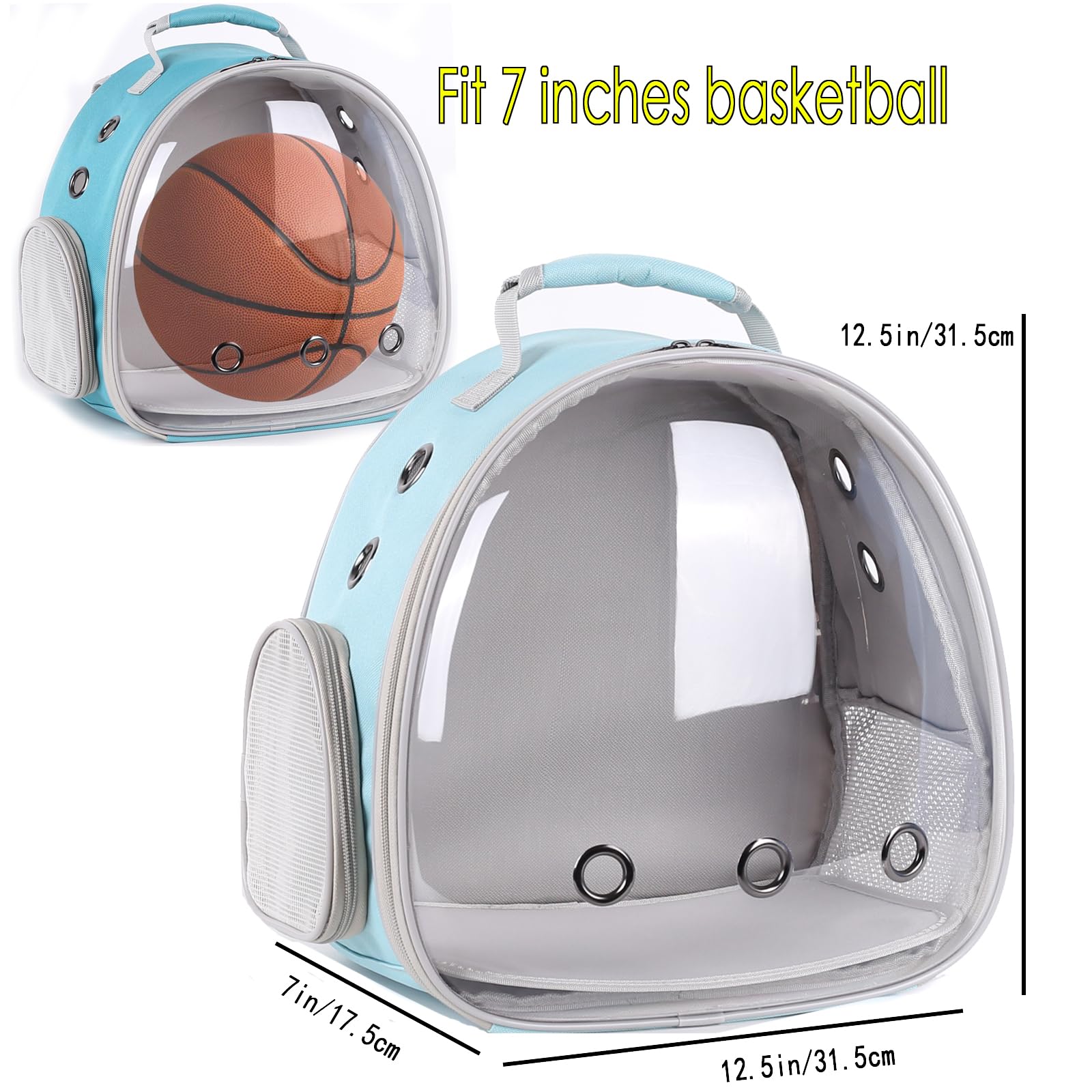 Bearded Dragon Backpack Carrier,Reptile Portable Backpack Carrier With Small Backpack Harness Leash Set,Space Capsule Clear Bubb