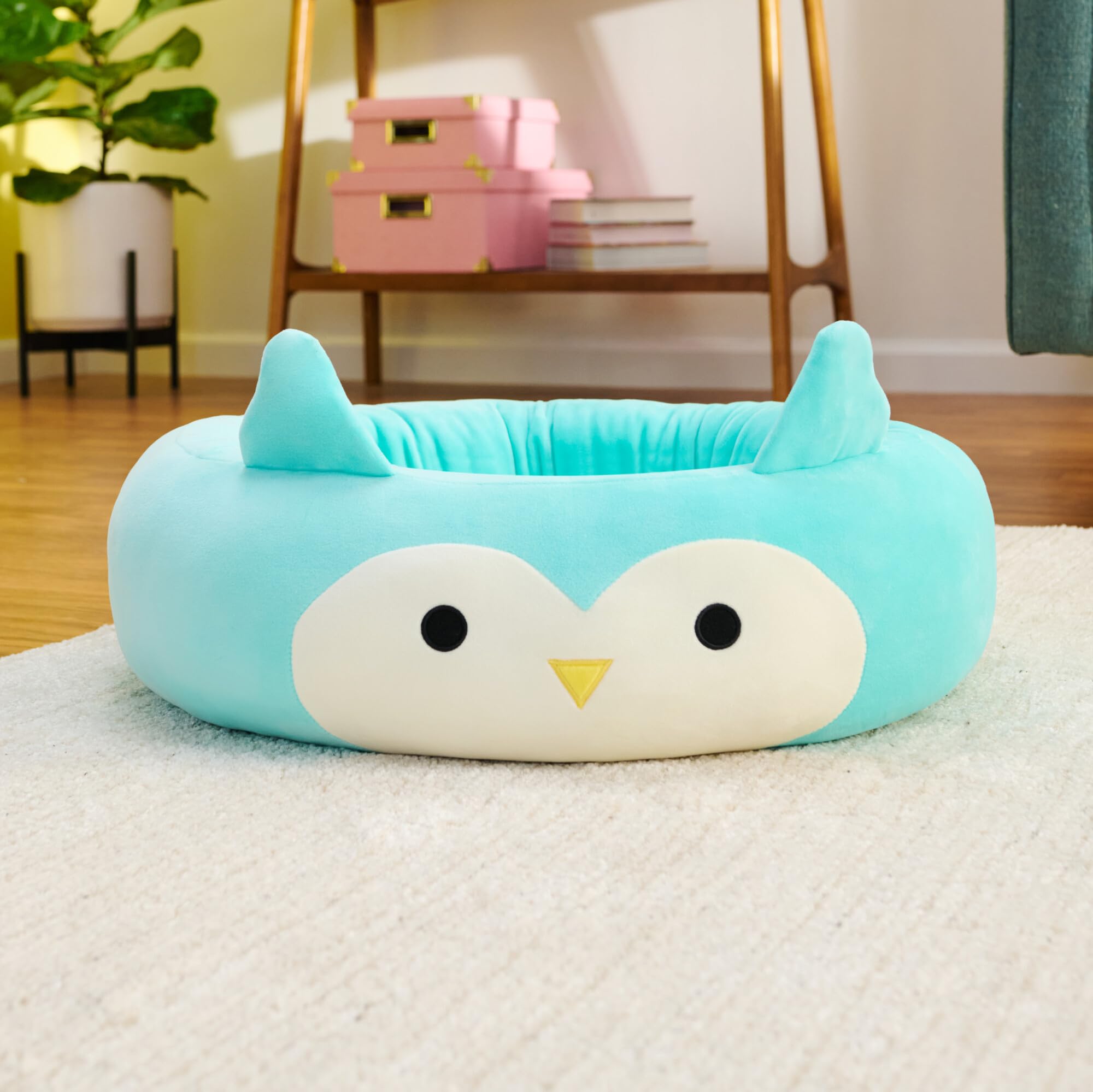 Squishmallows Original 24-Inch Winston The Owl Pet Bed - Medium-Sized Ultrasoft Official Jazwares Plush Pet Bed