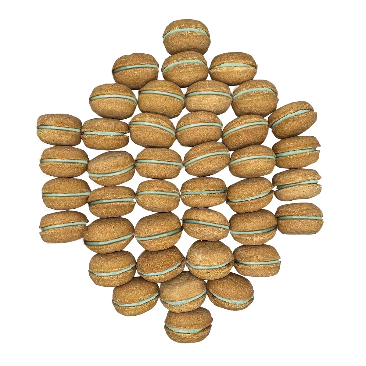 Bonne et Filou Dog Treats Birthday Cupcakes - Gourmet Macaron Cakes, 40 Count Bulk Pack - Healthy & Delicious Human Grade Snacks