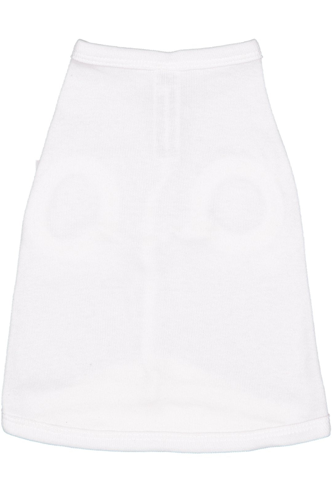 Doggie Skins 100% Combed Ringspun Cotton 1x1 Baby Rib Dog Tank Top, WHITE, Medium