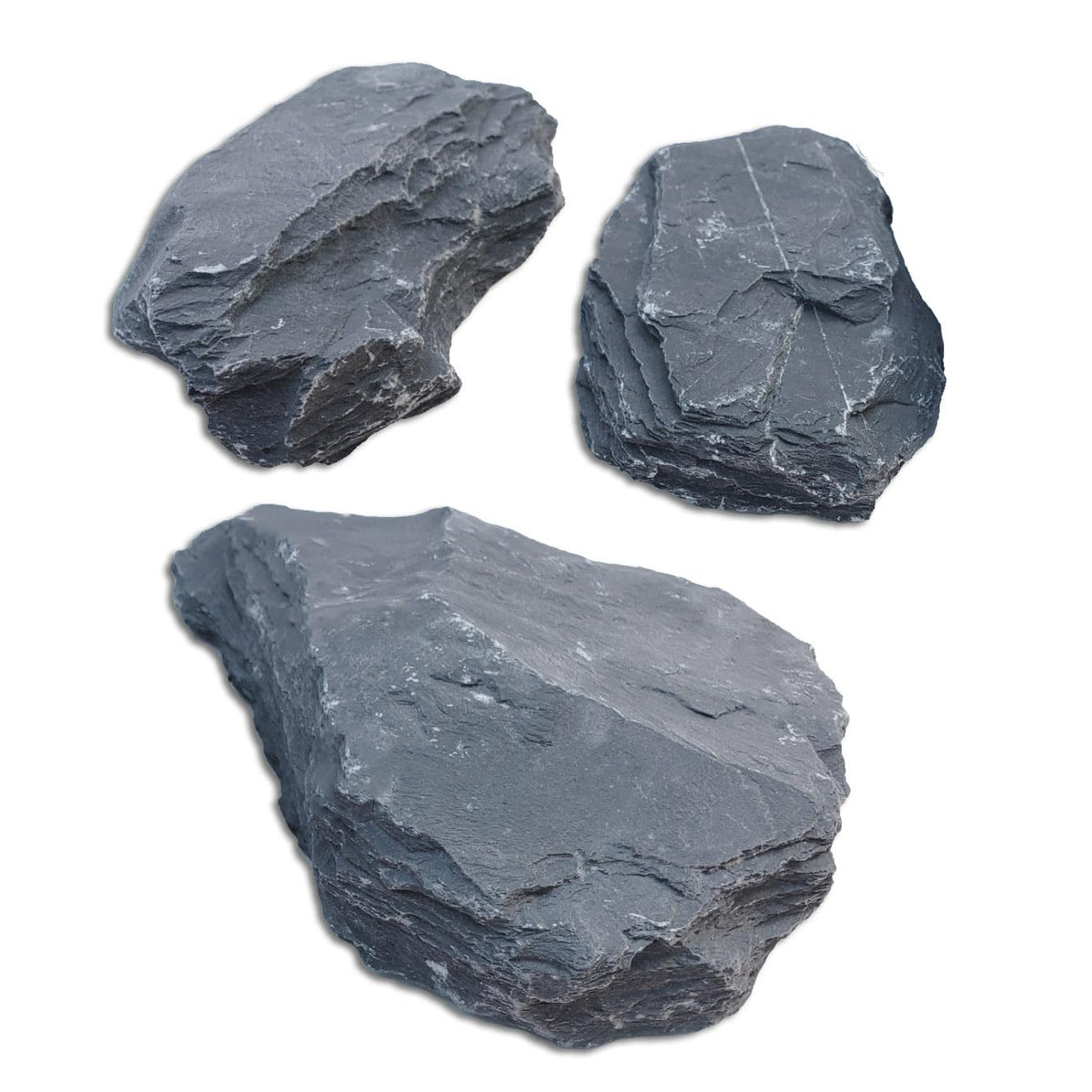 Natural Slate - Large 5 To 7 Inch Stones. Ph Neutral. Perfect For Aquascaping And Igwami Aquariums, Reptile And Amphibian Enclos