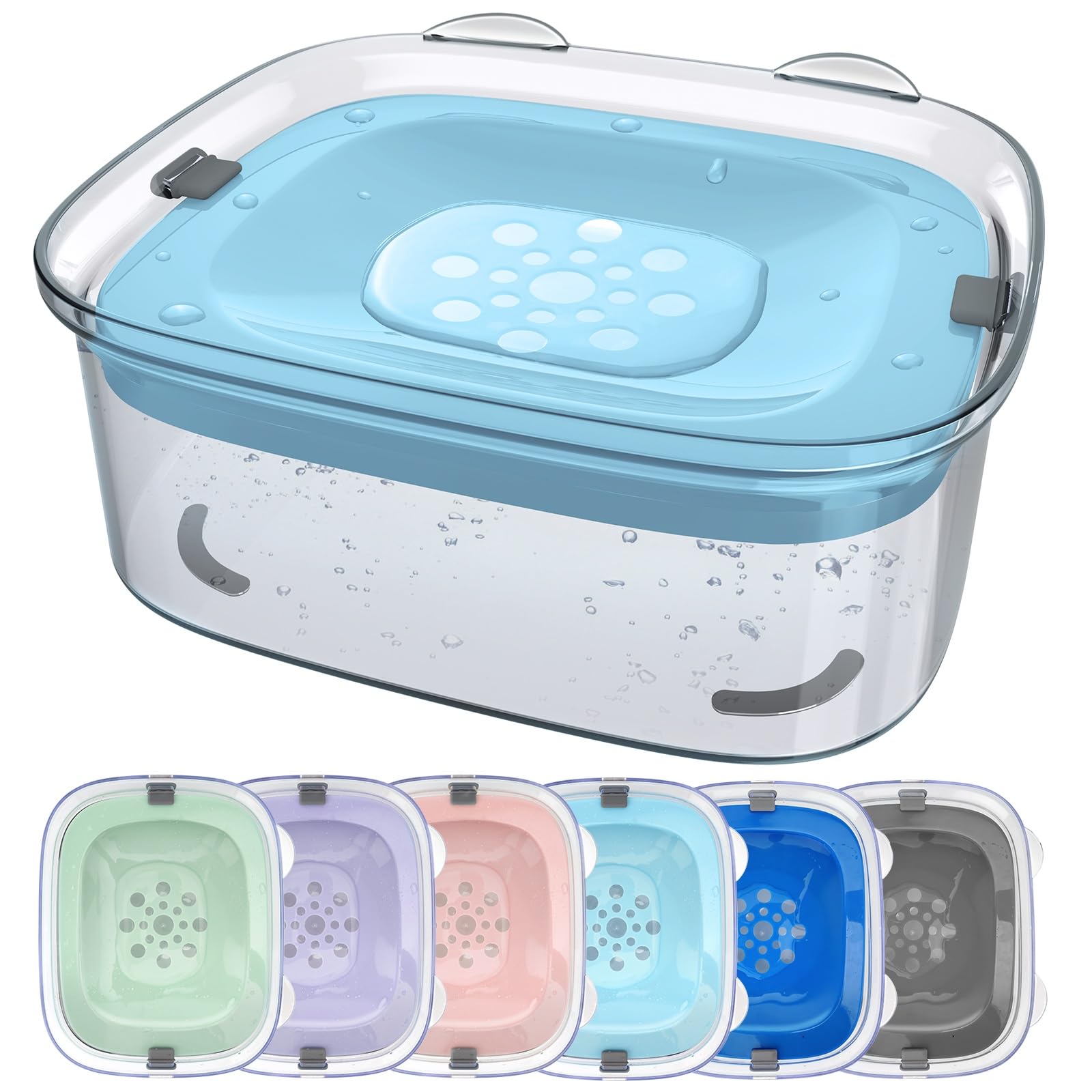 Aonkey 3L Dog Water Bowl No Spill, 101Oz Large Spill Proof Dog Bowl Reduce Refill, Anti Splash No Mess Dispenser Dripless Slow D