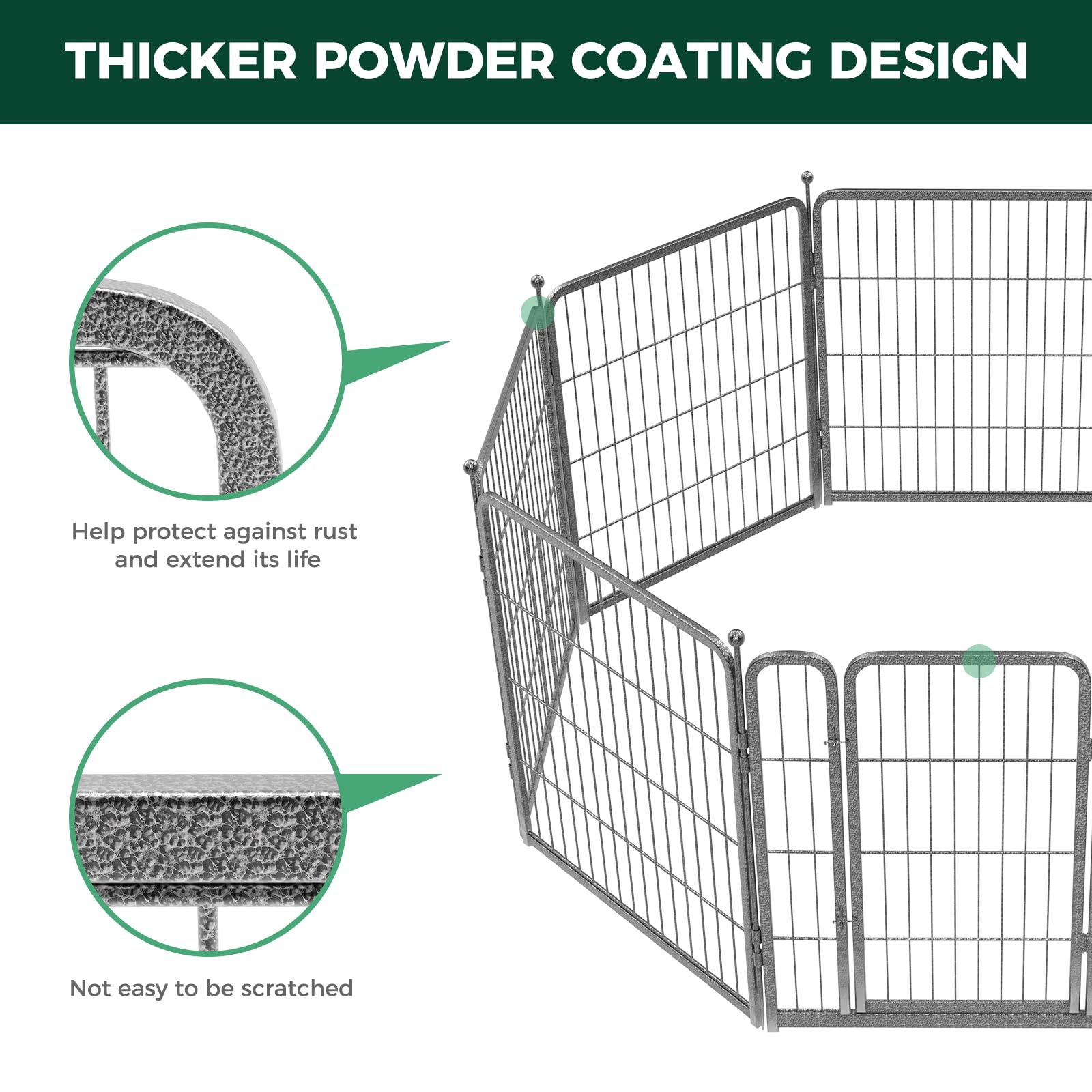 Fxw Aster Dog Playpen Designed For Yard, 16 Panels