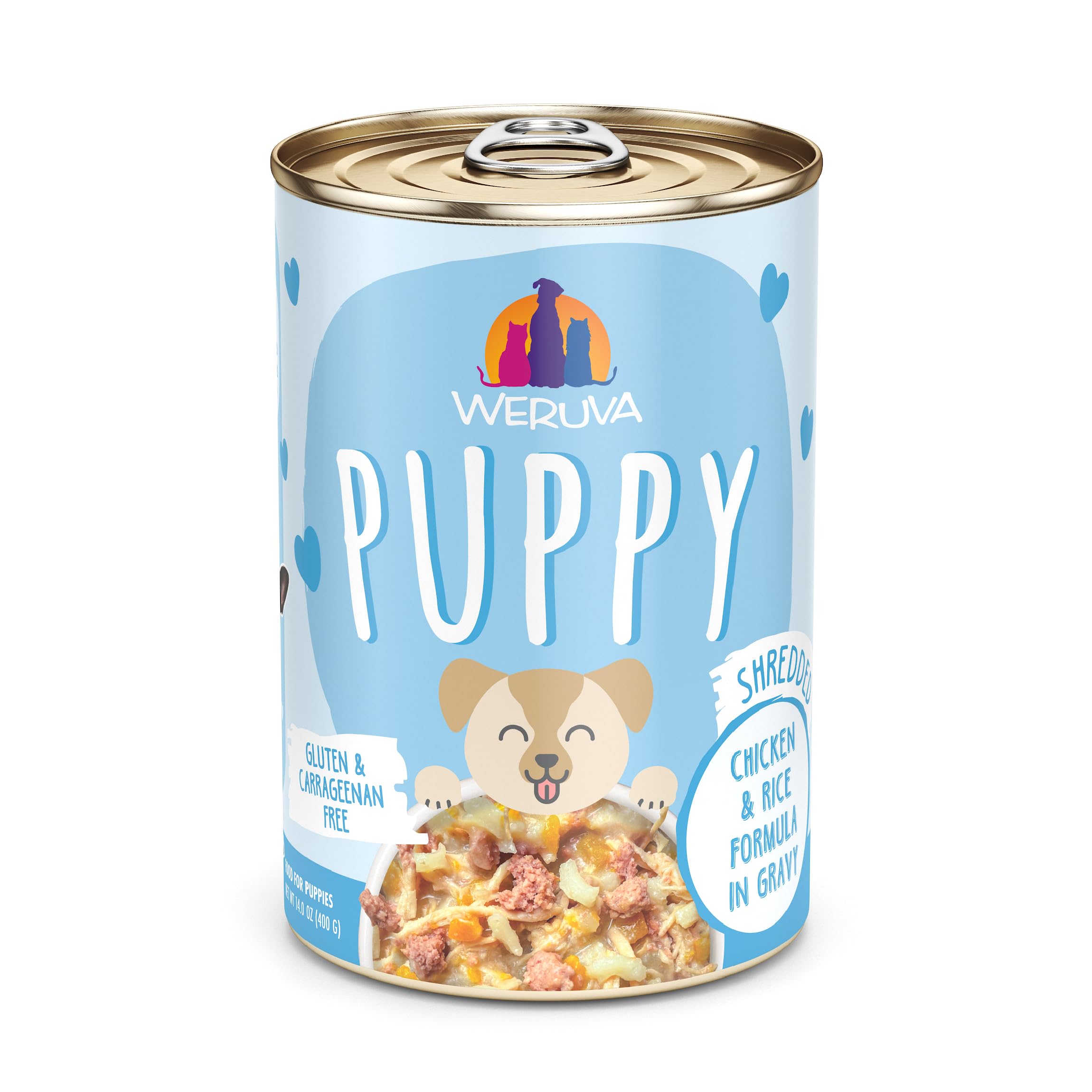 Weruva Puppy, Chicken and Rice Formula in Gravy, 14oz Can, Pack of 10