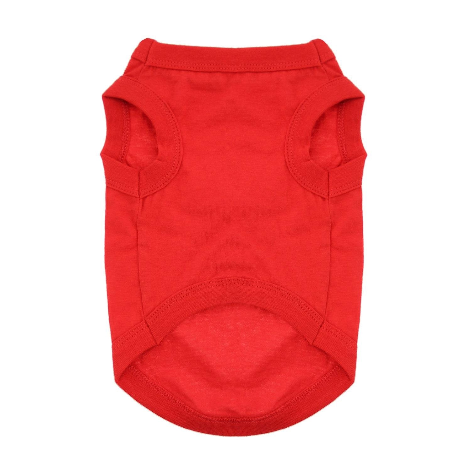 Doggie Design Cotton Dog Tank (Flame Scarlet Red, L)