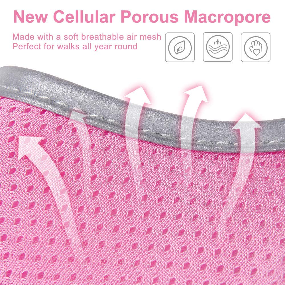Puppy Harness And Leash Set - Dog Vest Harness For Small Dogs Medium Dogs- Adjustable Reflective Step In Harness For Dogs - Soft Mesh Comfort Fit No Pull No Choke (M, Pink)