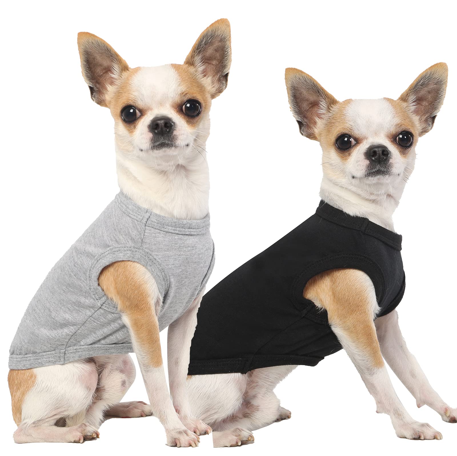 SyChien Dog Lightweight Shirts,Cotton Cool Chihuahua Clothes for Extra Small Puppy Dogs Girl Boy Breathable Sun Clothing for Tea