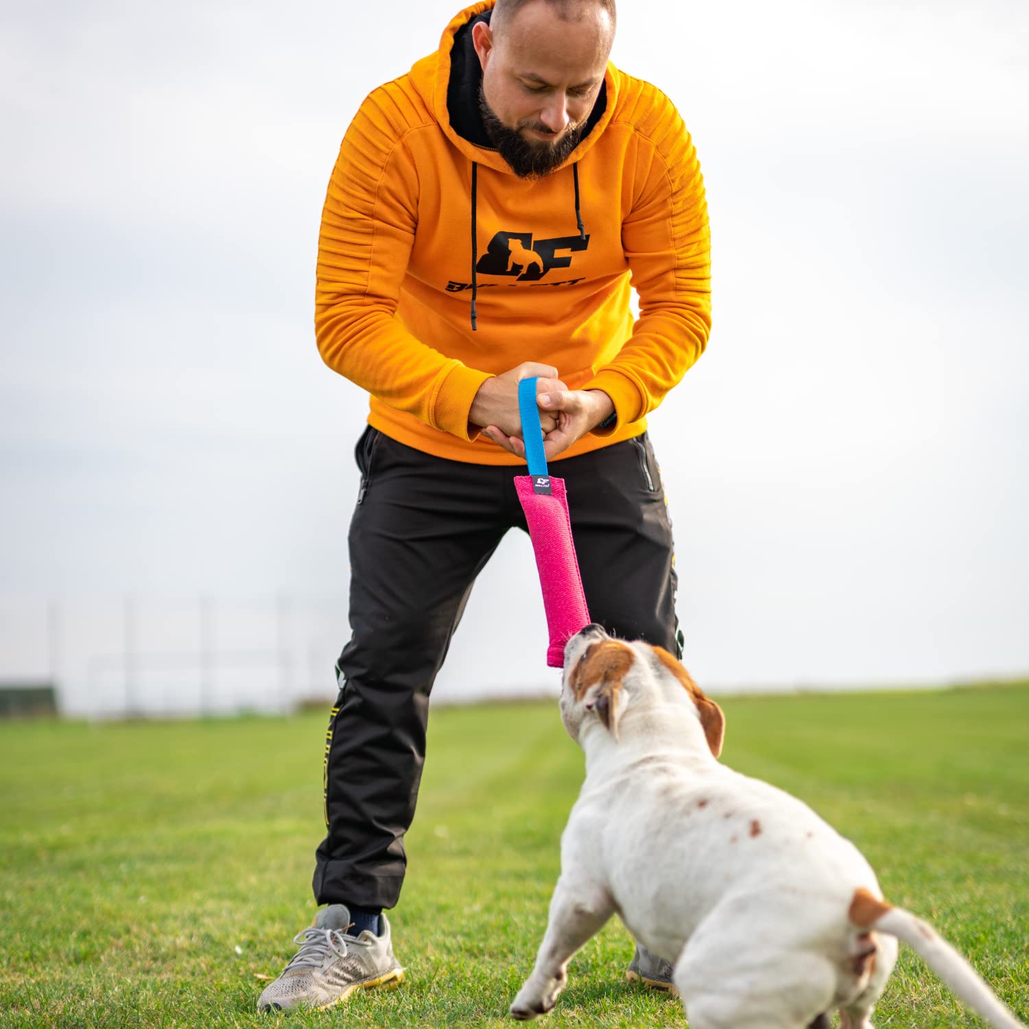 K9 Dog Bite Tug Toy - Made Of Durable & Tear-Resistant French Linen - Perfect For Tug Of War, Fetch & Puppy Training - Ideal For Medium To Large Dogs - Tough Pull Toy With Strong Handle & Stitching