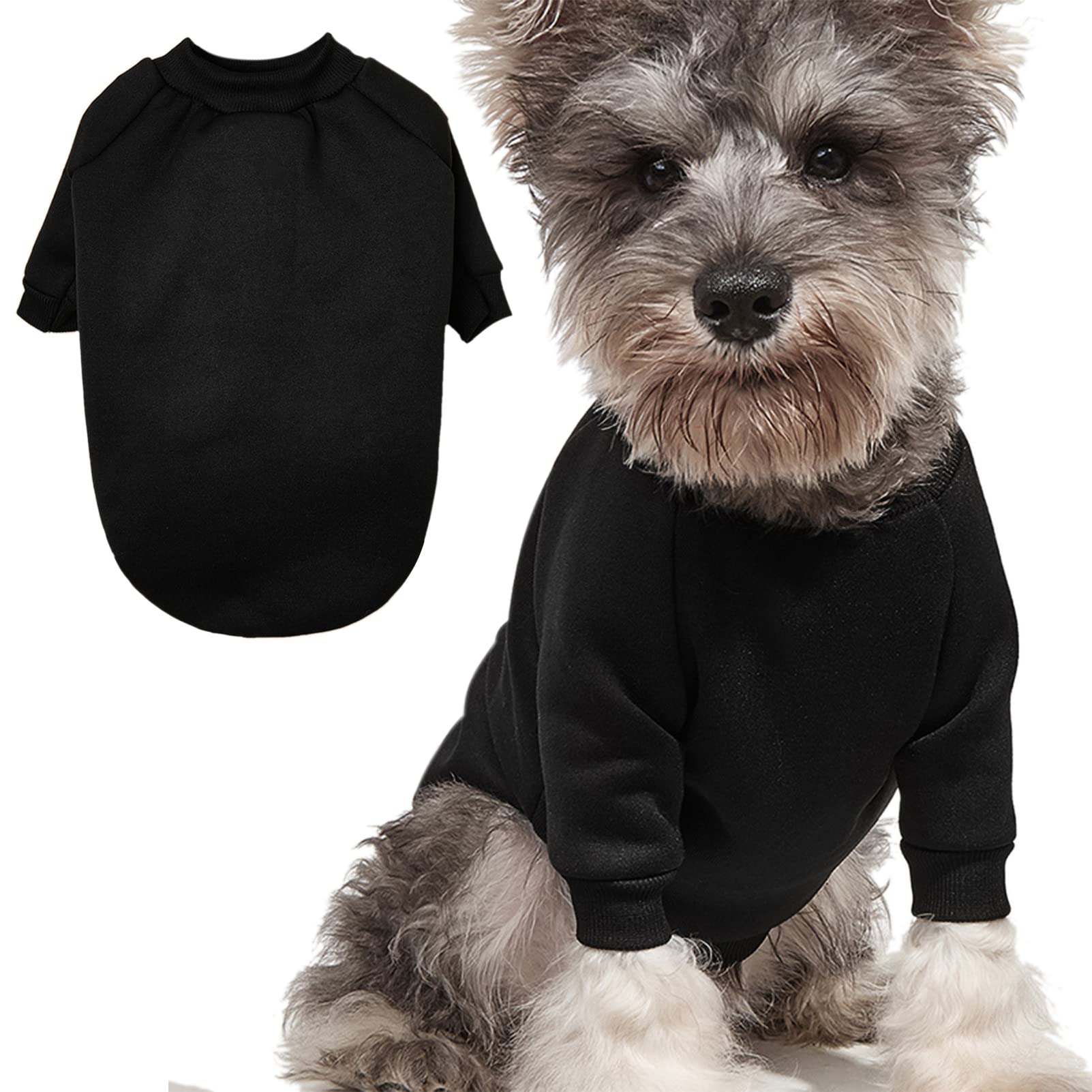 Jouhoi Puppy Sweater For Small Dogs Clothes Warm Winter Cat Clothe Pet Sweatshirt Knitwear Doggie Kitten Clothing, Green, Medium