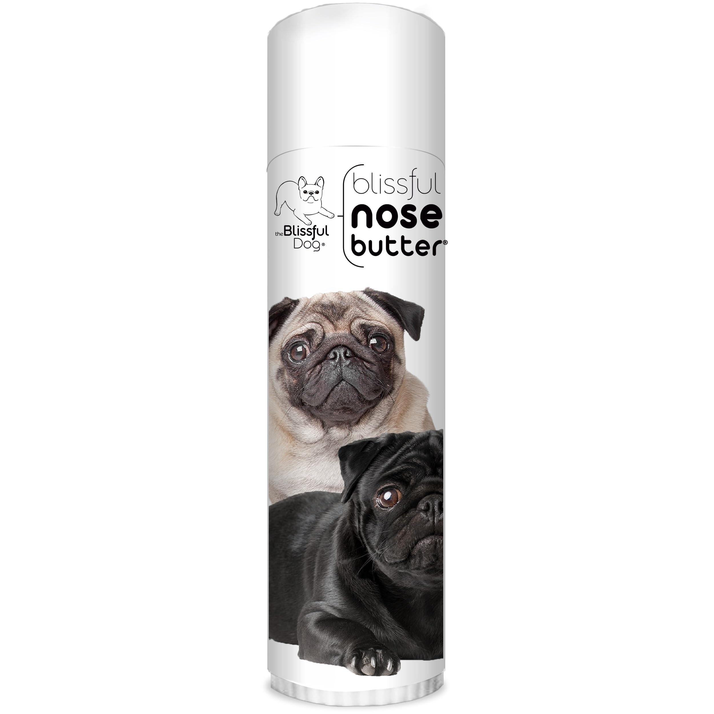 The Blissful Dog Pug Duo Unscented Nose Butter - Dog Nose Butter, 0.50 Ounce