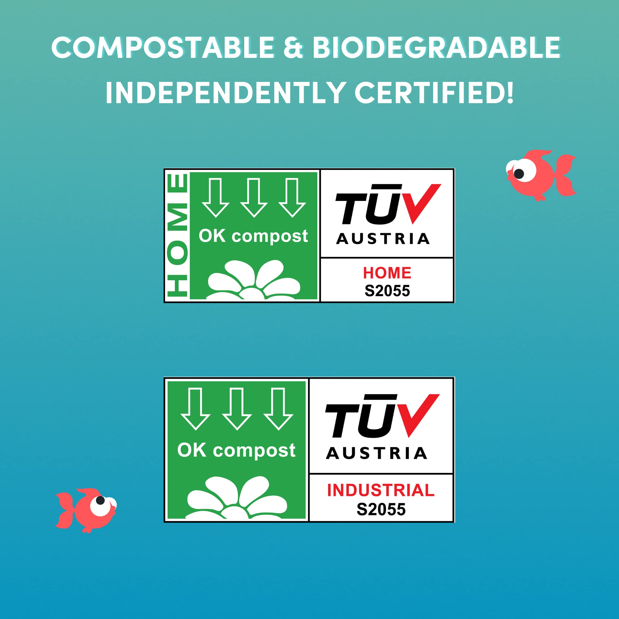 Ecoleo, Compatible With Littermaid & Nature'S Miracle Waste Receptacles, Compostable Certified, Plastic-Free, 60 Refill Bags With Handles, Use In Self-Cleaning Litter Box Waste Trays