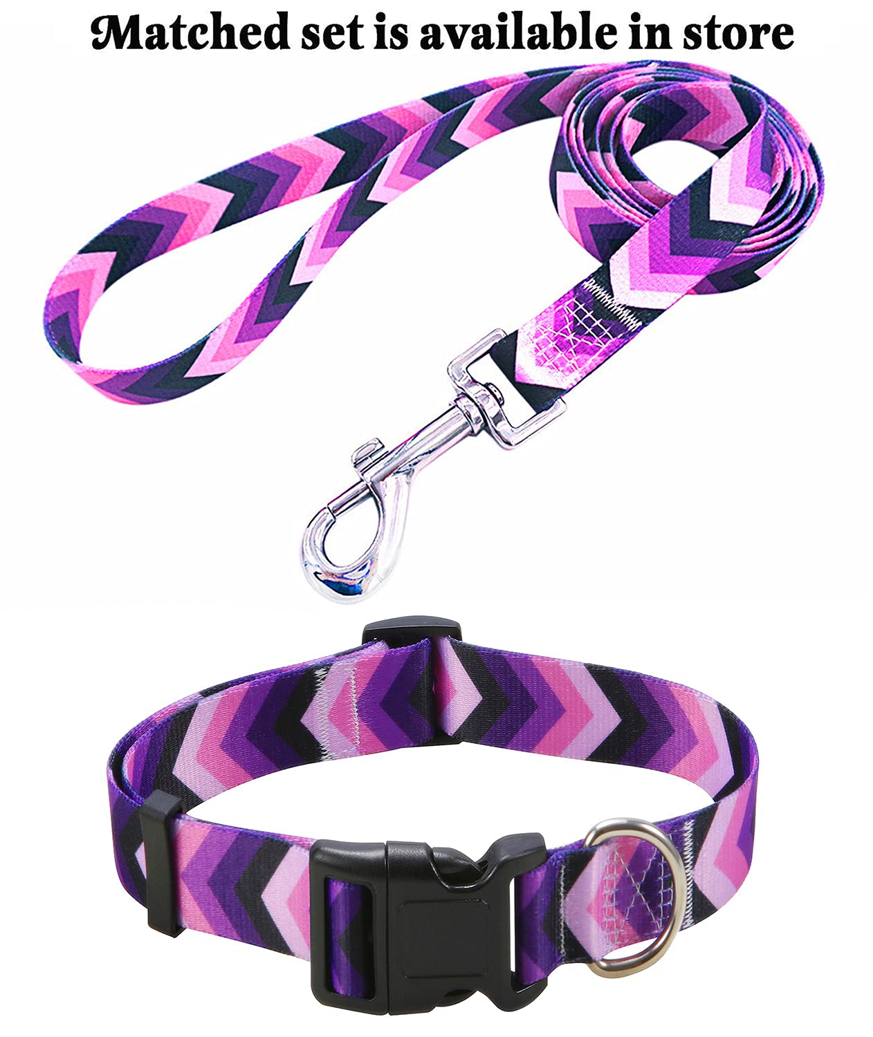 Mihqy Dog Collar Set With Bohemia Floral Tribal Geometric Patterns - Soft Ethnic Style Collar Adjustable For Small Medium Large Dogs(Purple Arrow,Xs)