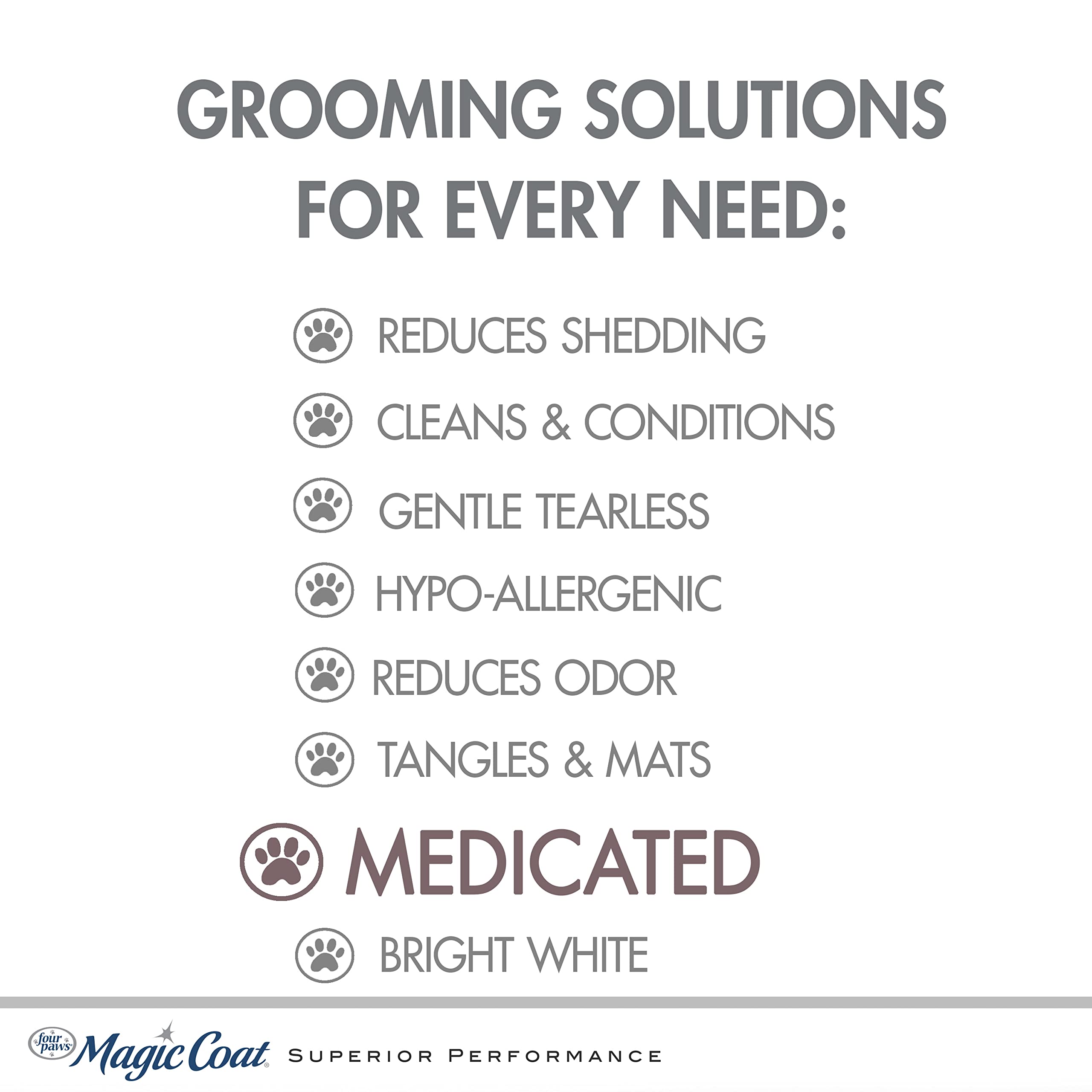 Four Paws Magic Coat Medicated Dog Shampoo for Skin Allergies 16 Ounce (1 Count)