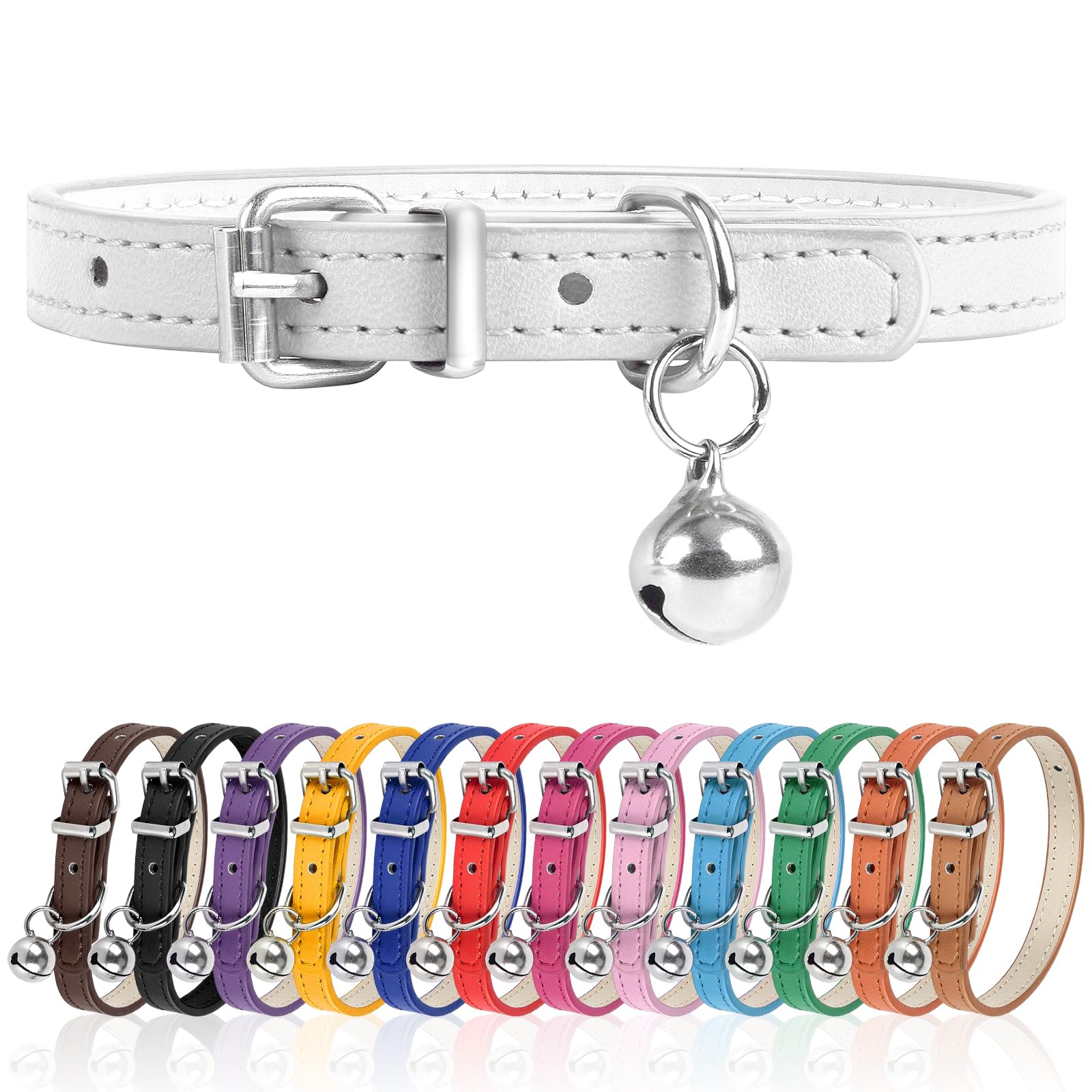 Xxs Dog Collar For Teacup Adjustable Teacup Dog Collar For Small Medium Large Dogs 3/8 Inch Width (White, Xxs)