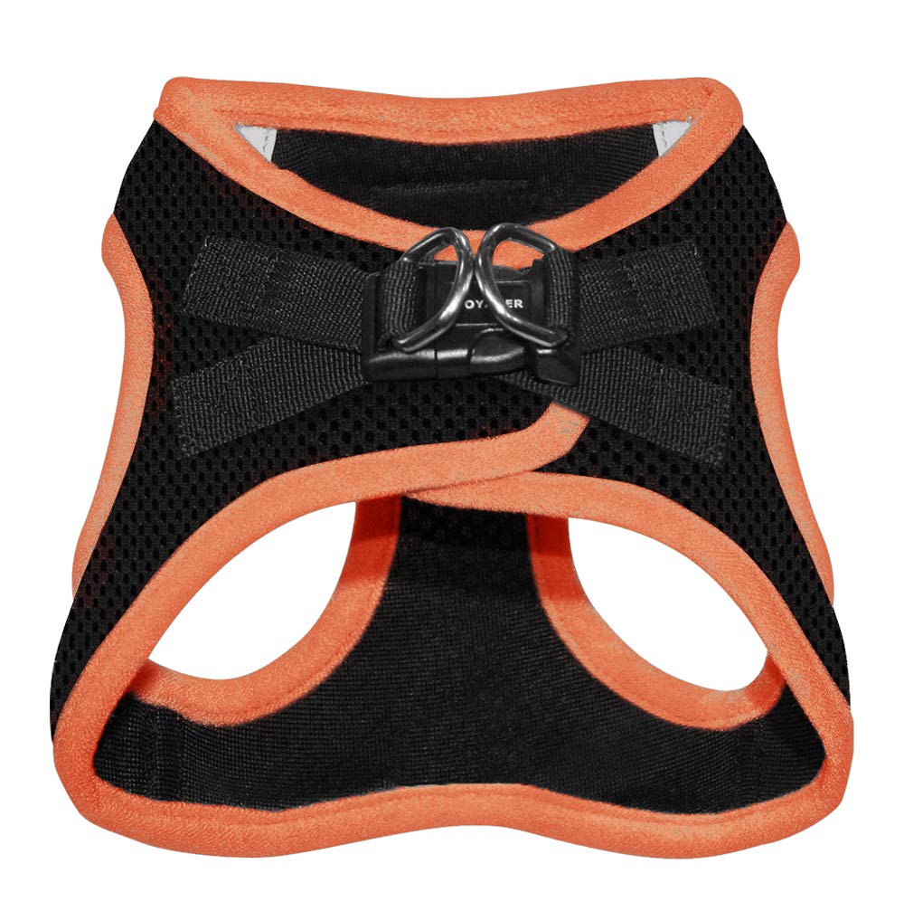 Voyager Step-In Air Dog Harness - All Weather Mesh Step In Vest Harness For Small And Medium Dogs By Best Pet Supplies - Orange Trim, Xl