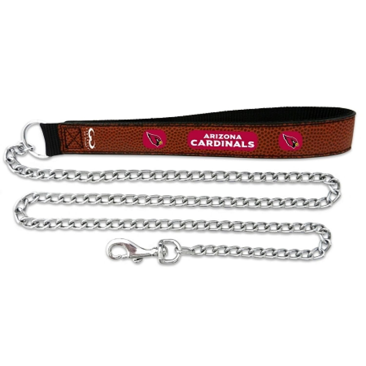 NFL Arizona Cardinals Football Leather 3.5mm Chain Leash, Large