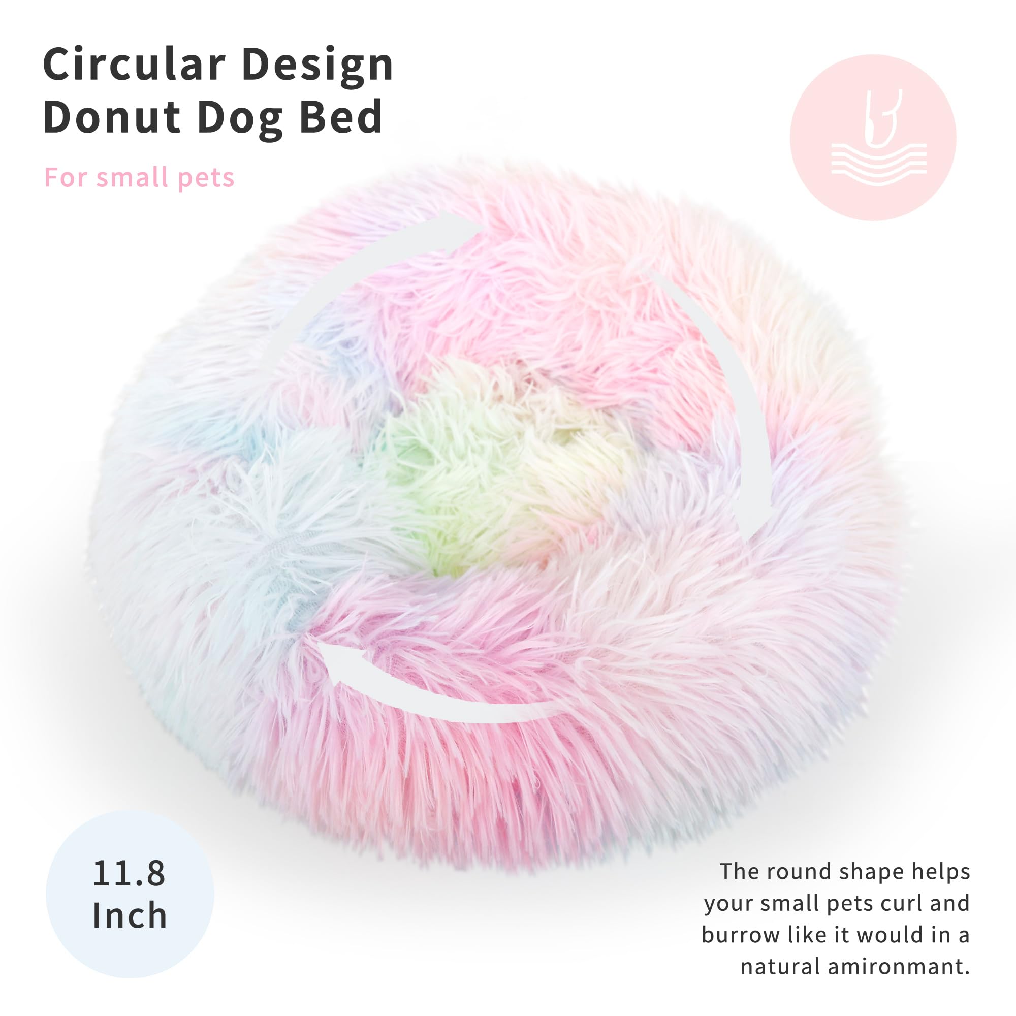 wrkfree Guinea Pig Bed for Cage Plush Calming Hideout, Warm Rabbit Bed for Hamsters Hedgehogs Ferrets Dwarf Rabbits and Other Sm