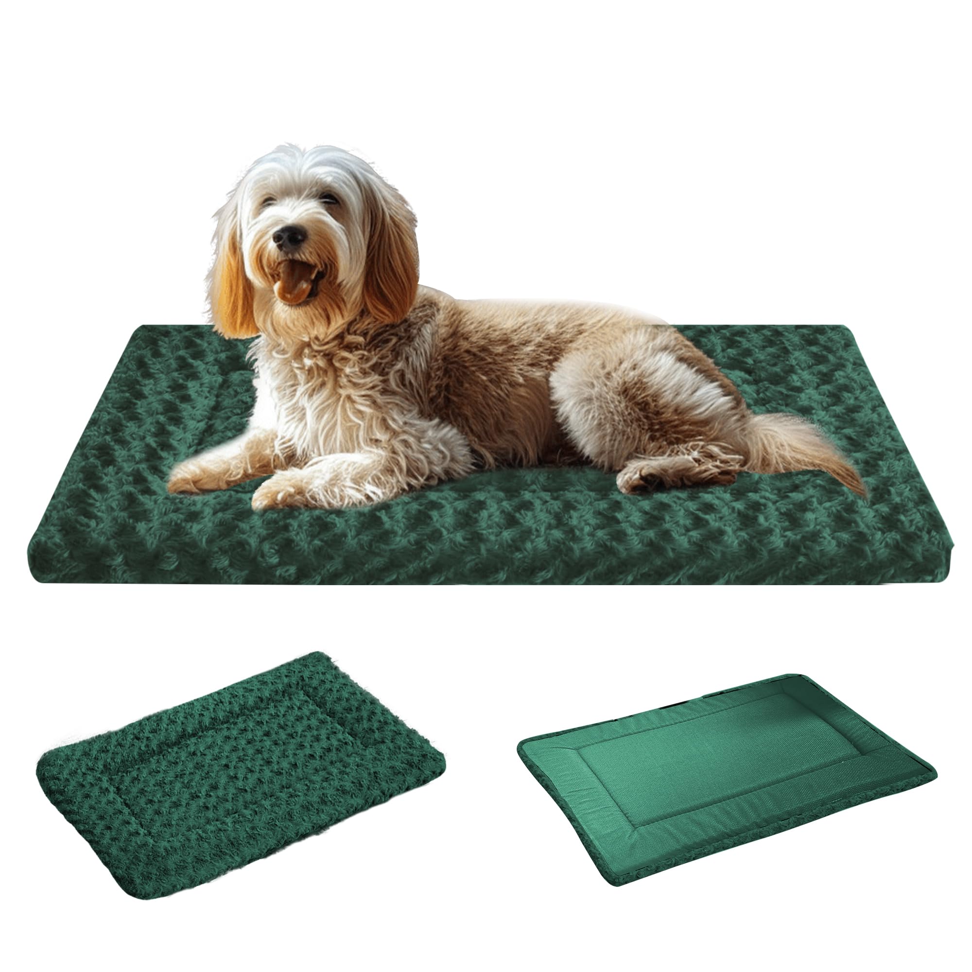 Dog Bed Mat - Reversible Crate Pad For Pet Comfort - Soft With Dual-Sided Design For All Seasons - Durable, Machine Washable For
