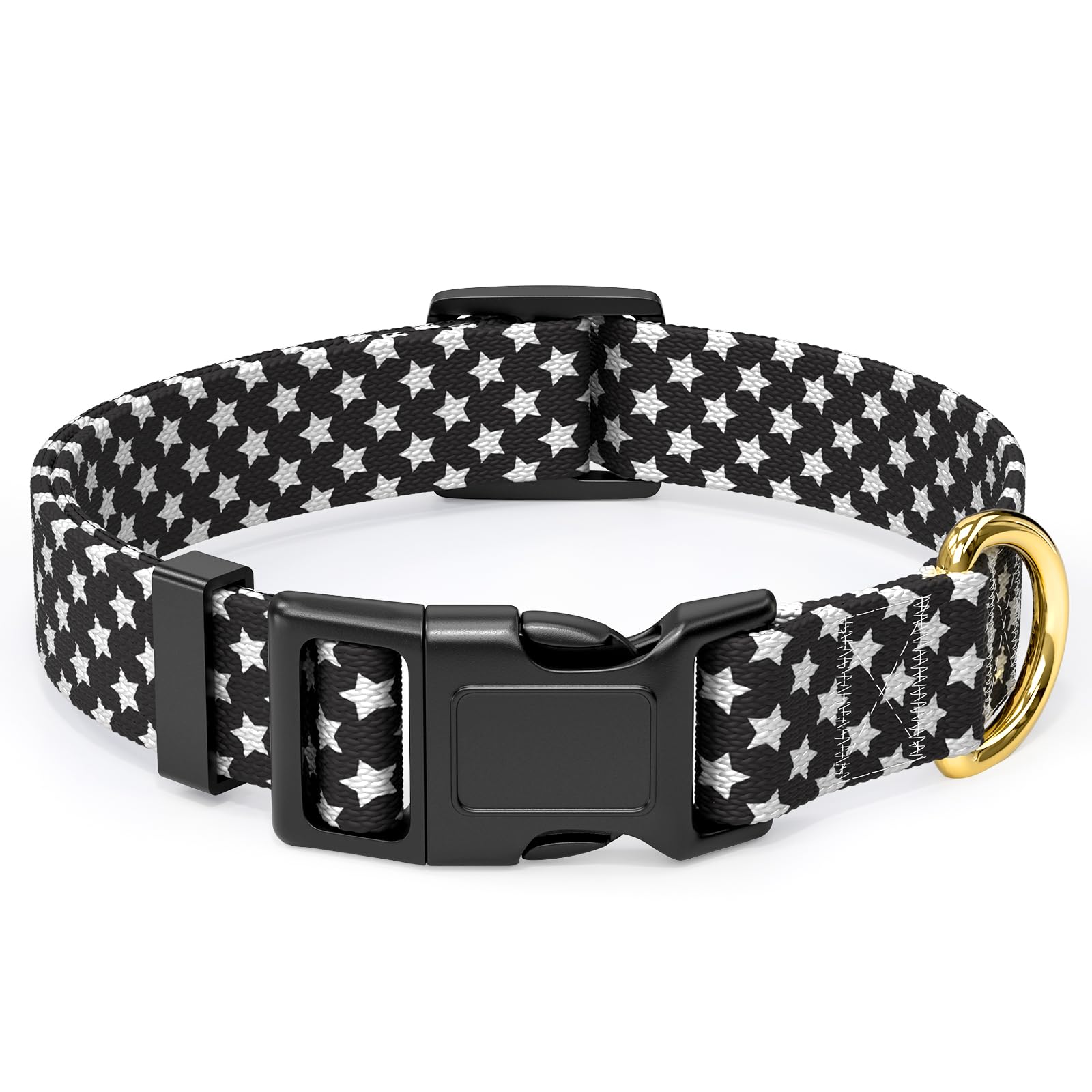 Rnivvi Dog Collar For Medium Dogs, Cute Heavy Duty Adjustable Puppy Collar With Quick Release Buckle For Boy Girl & Female, Pet 