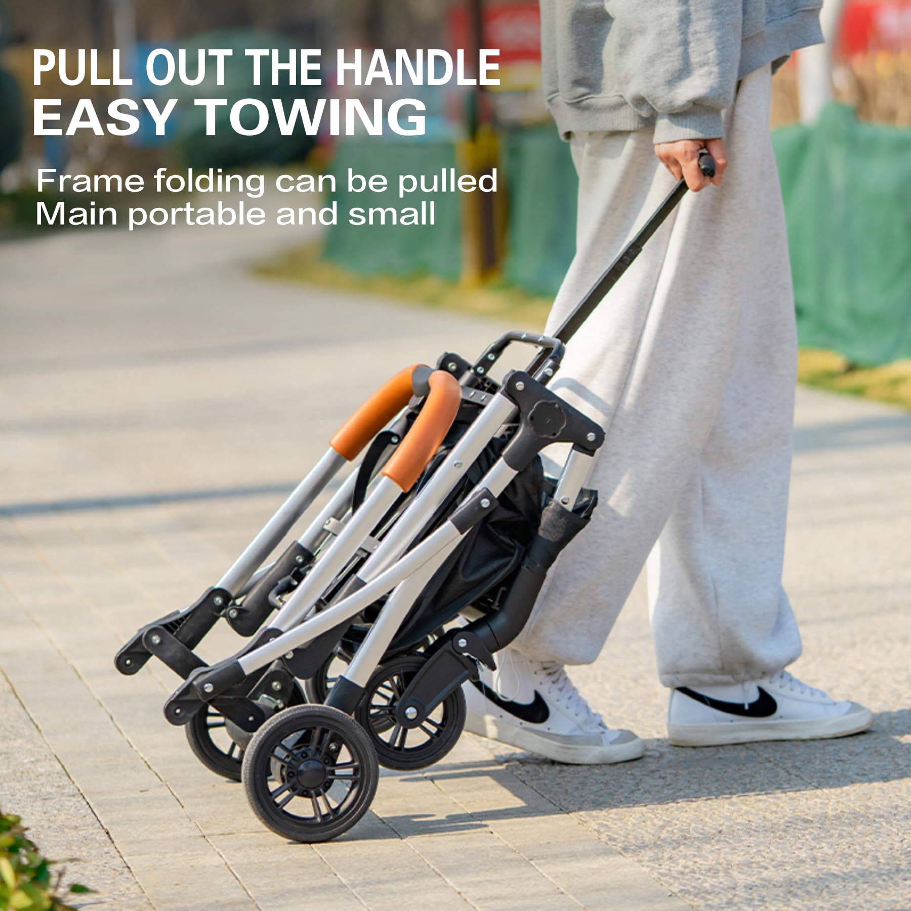 Pet Carrier Stroller 4 Wheels - Easy-Fold Dog Cat Stroller For Small Medium Dog Cats Carrier, Travel Folding Carrier Breathable