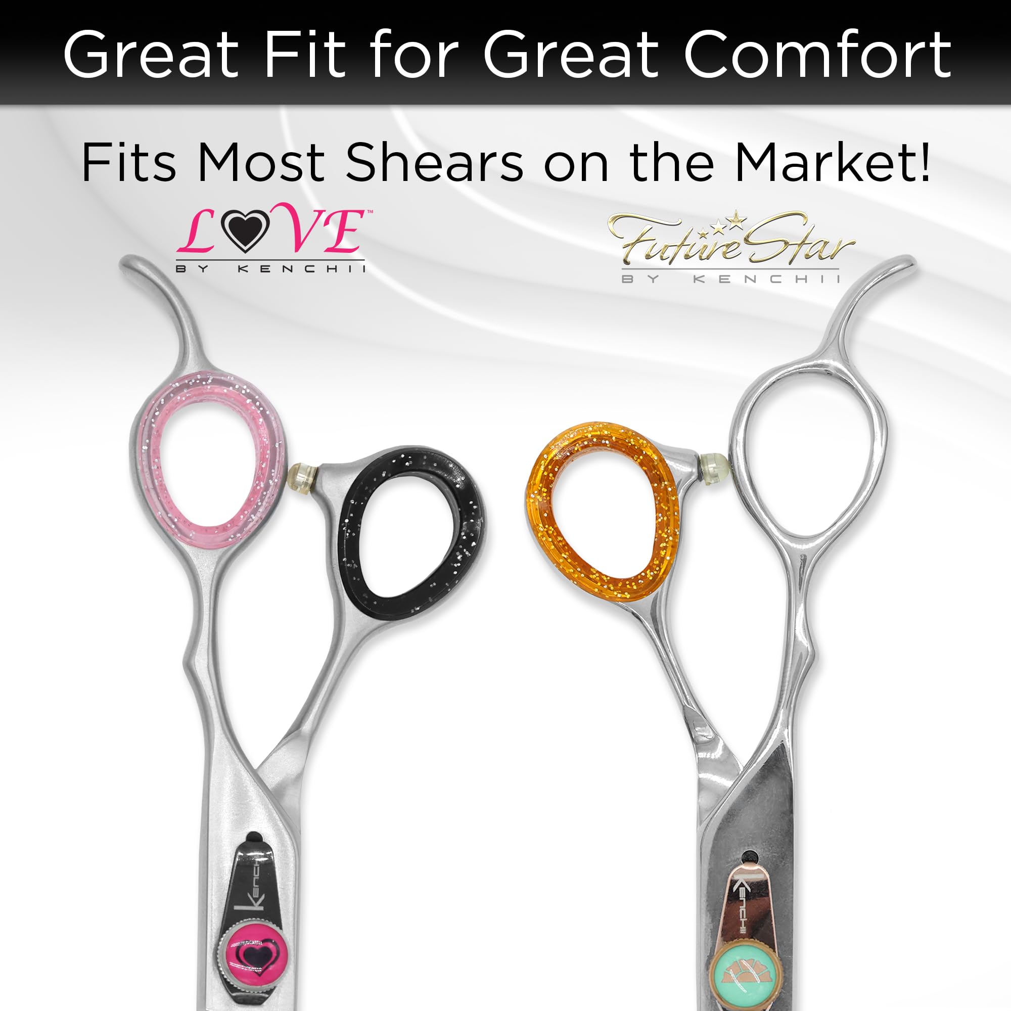 Kenchii Extra Soft Premium Shear Finger Ring Inserts - Thick, Quality Comfort. Elevate Your Grooming Experience With Precision A