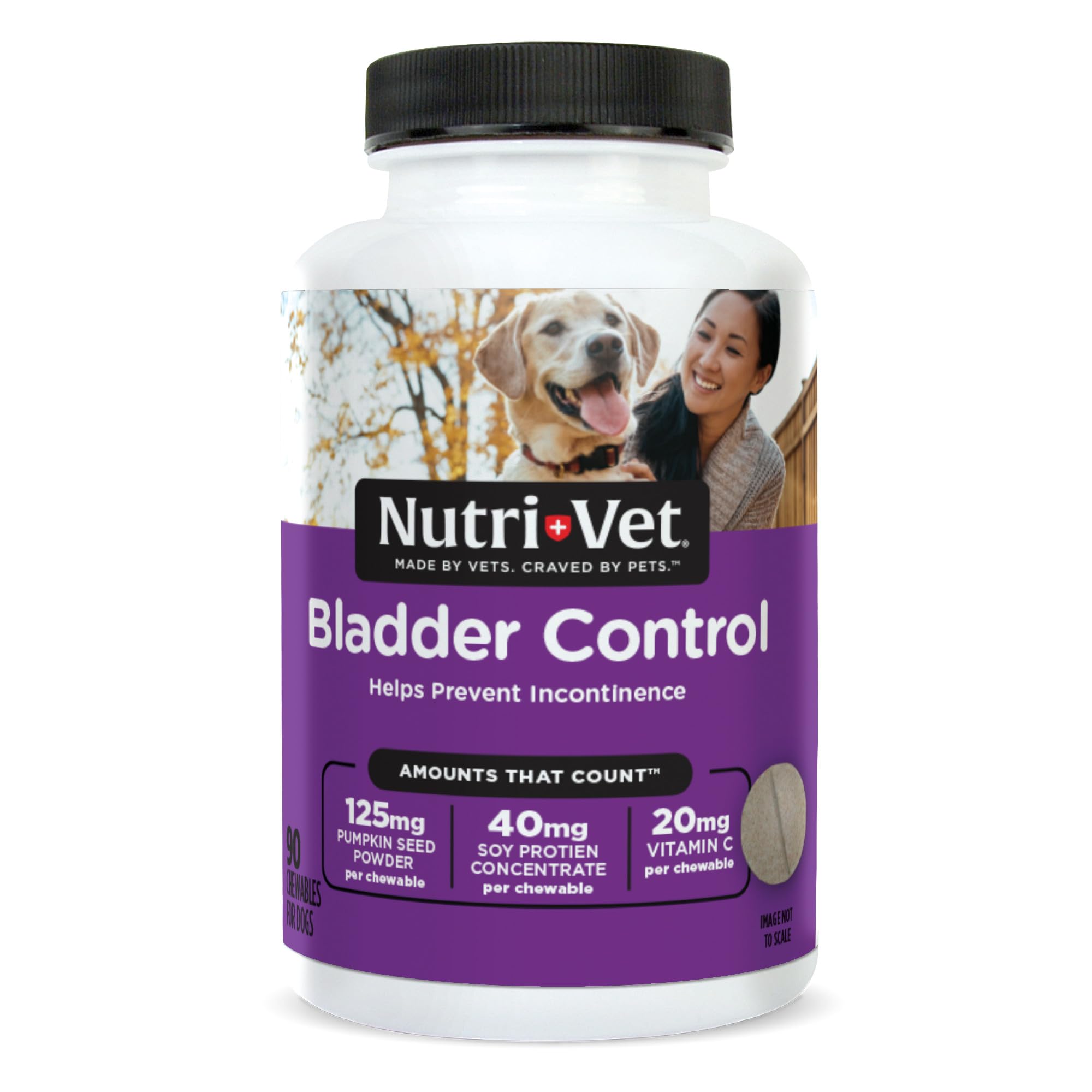 Nutri-Vet Bladder Control|Dog Bladder Control Supplement|Reduce Urinary Incontinence & Facilitate Bladder Emptying|90 Chewable T