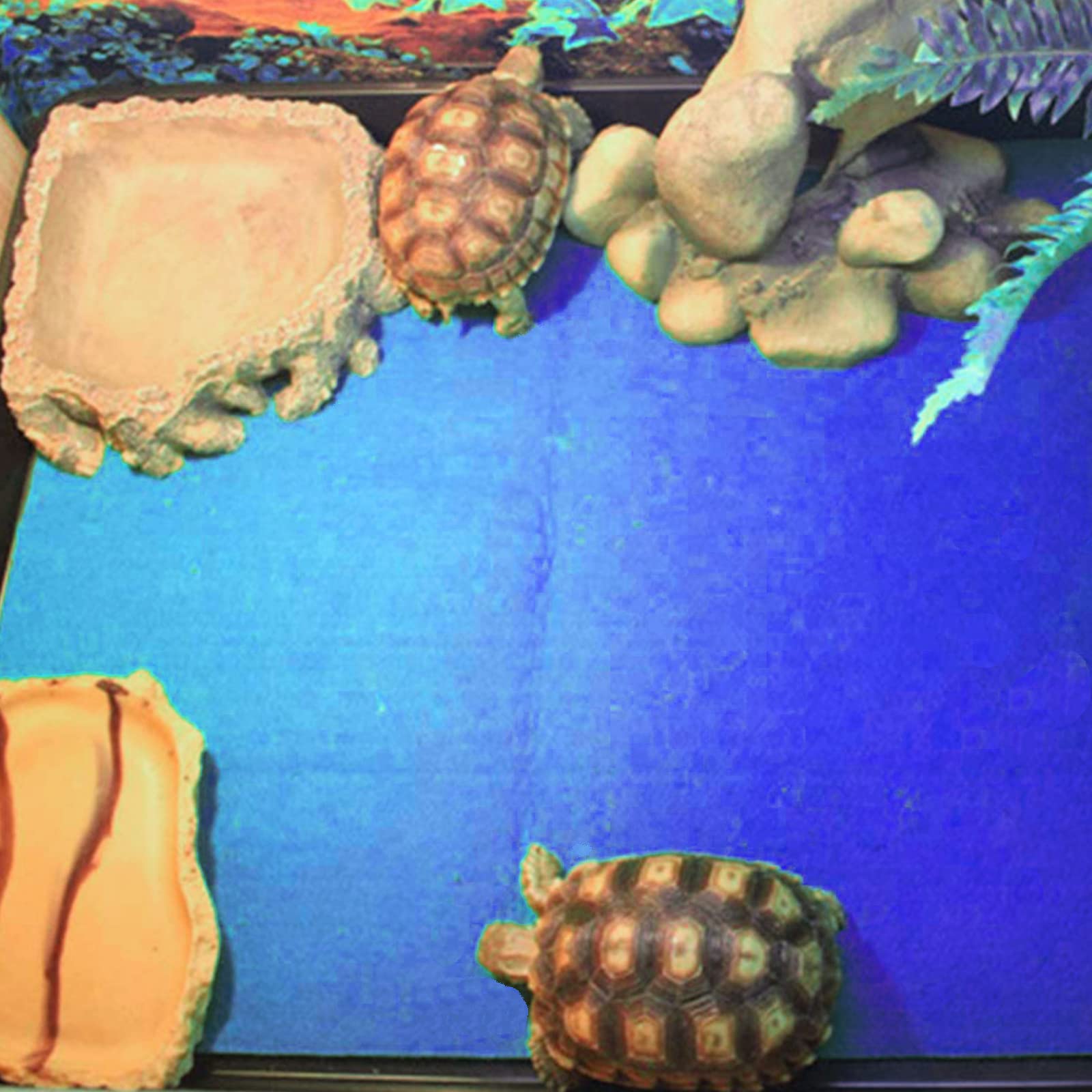 Mechpia 47'' X 24'' Large Reptile Carpet Terrarium Liner Bedding Reptile Substrate Mat Supplies For Bearded Dragon Snake Lizard