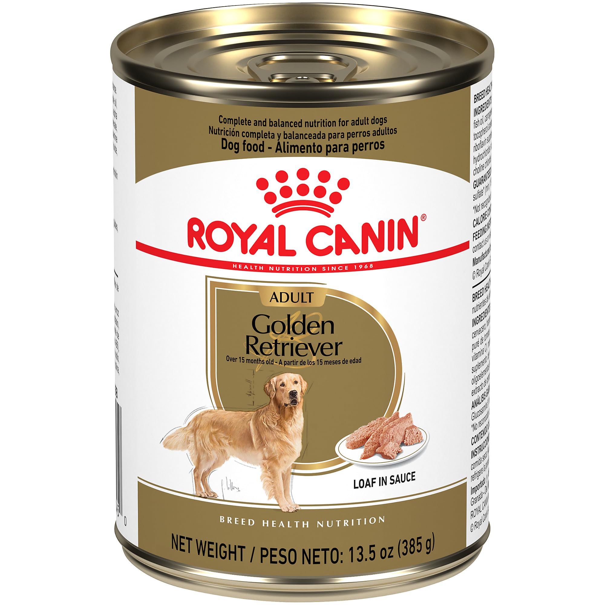 Royal Canin Breed Health Nutrition Golden Retriever Adult Loaf in Sauce Dog Food, 13.5 oz (Pack of 12)
